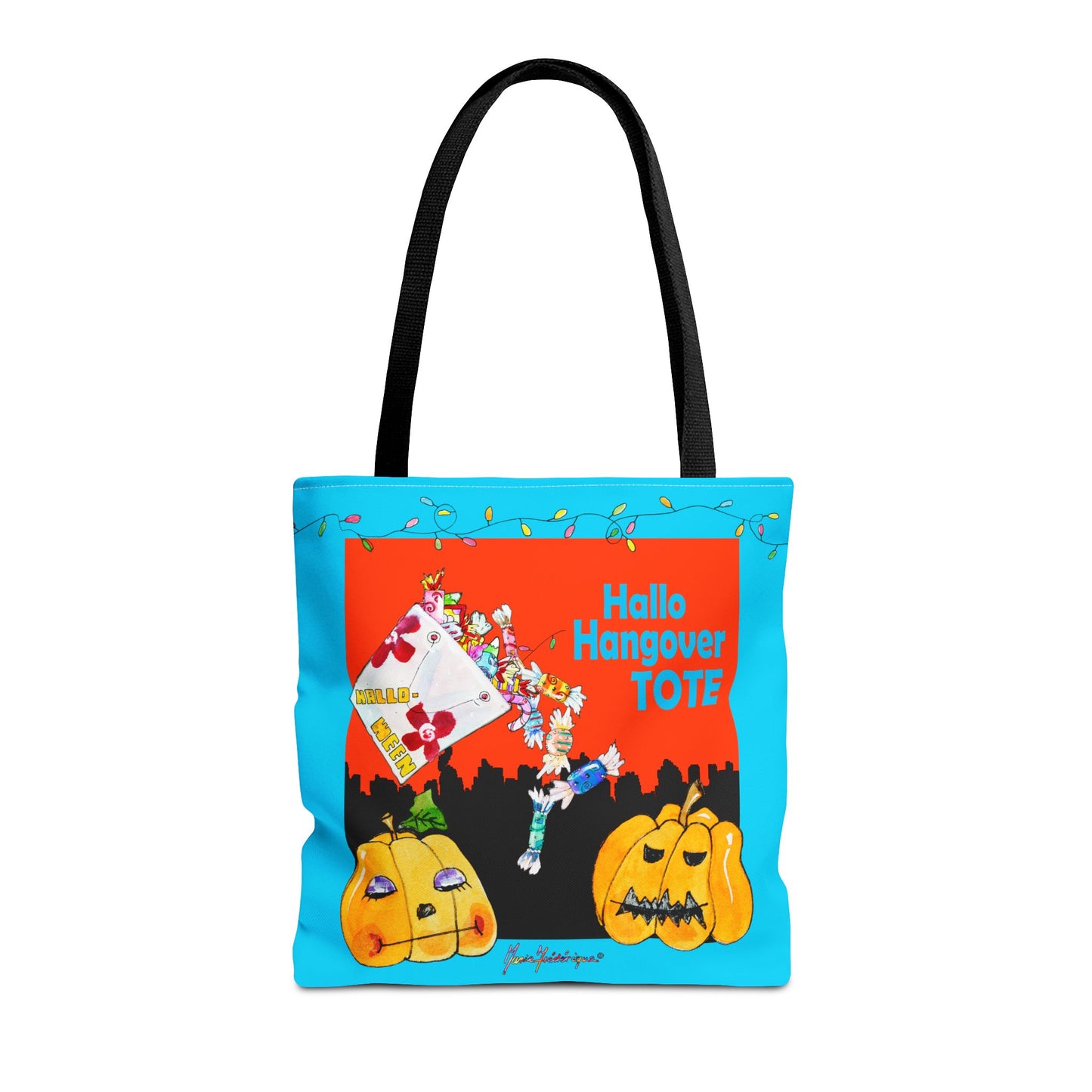 Halloween Sugar high tote by artist Marie Frederique - Perfect for Trick-or-Treating