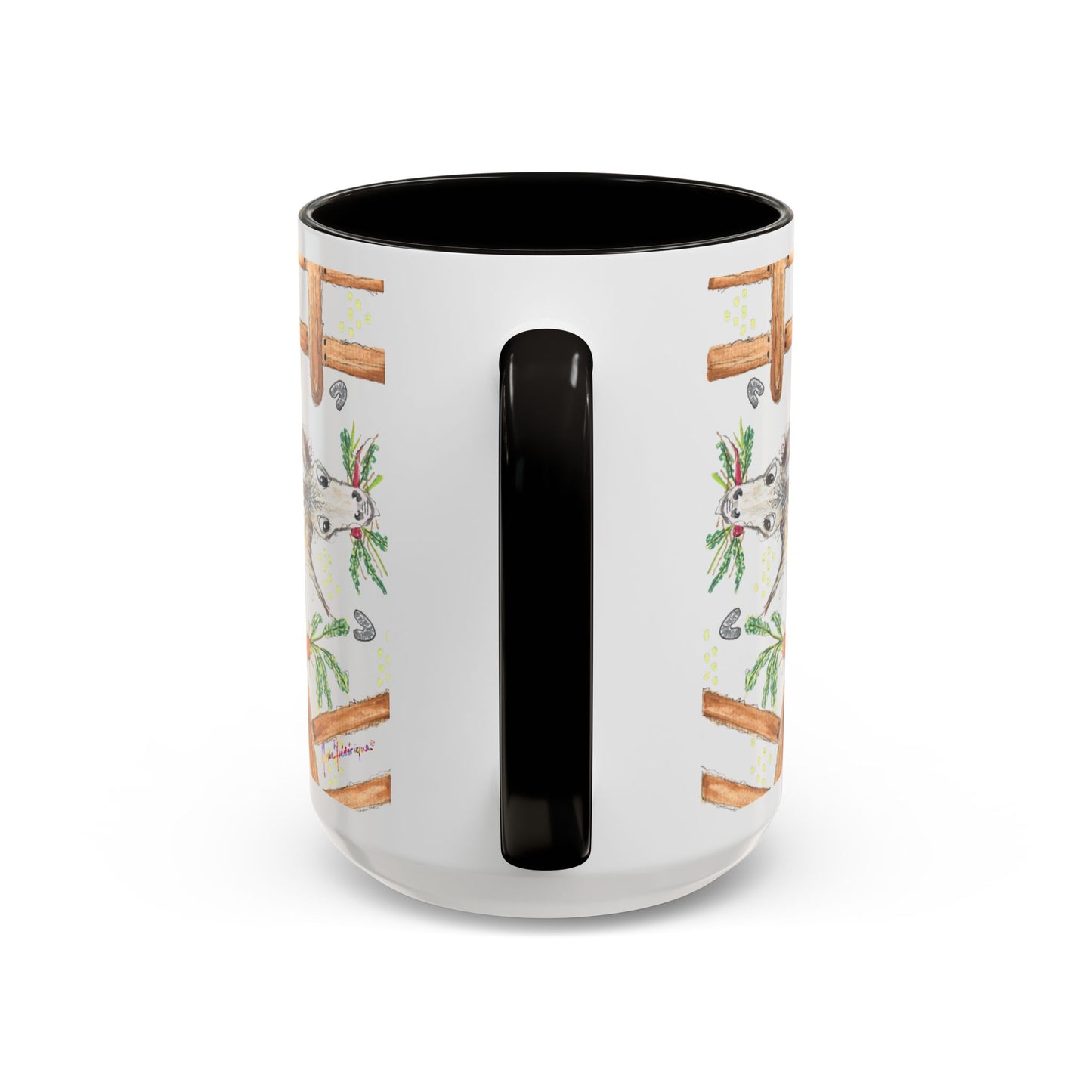Rainbow Carrots and Donkeys - Colorful Mug by Artist Marie Frederique