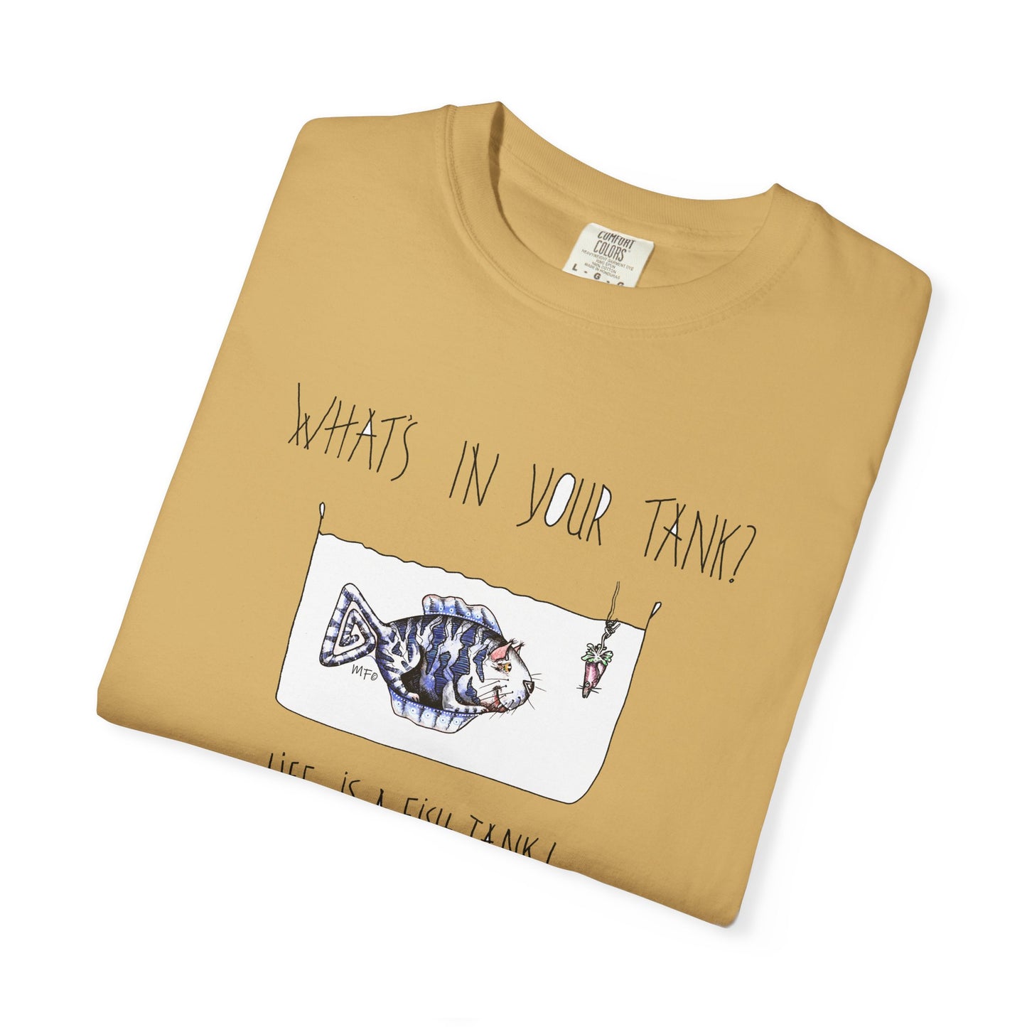 Fish Tank Collection, Cat Fish Aquarium T-Shirt by artist Marie Frederique