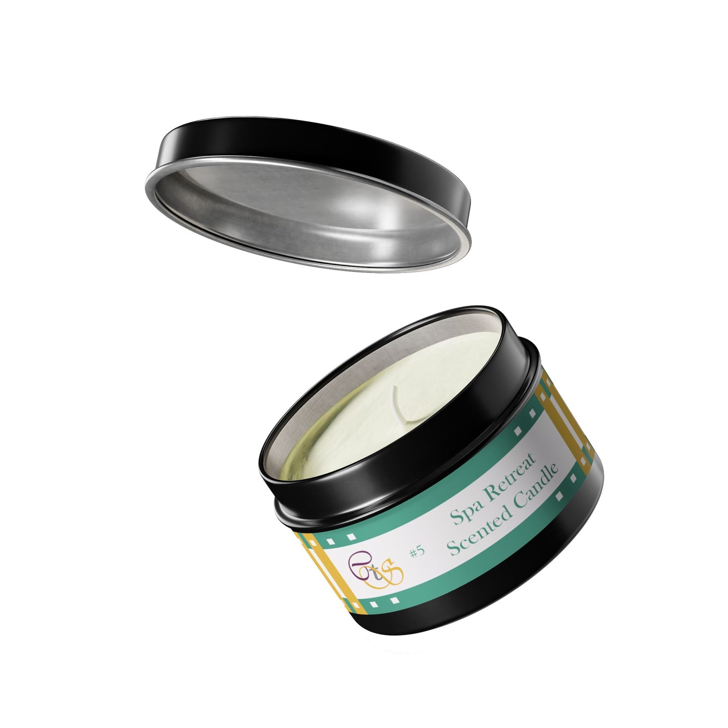 Candle, Equestrian Spa Collection Tin, CTS # 5 "Spa Retreat" Scented Coconut Soy wax blend