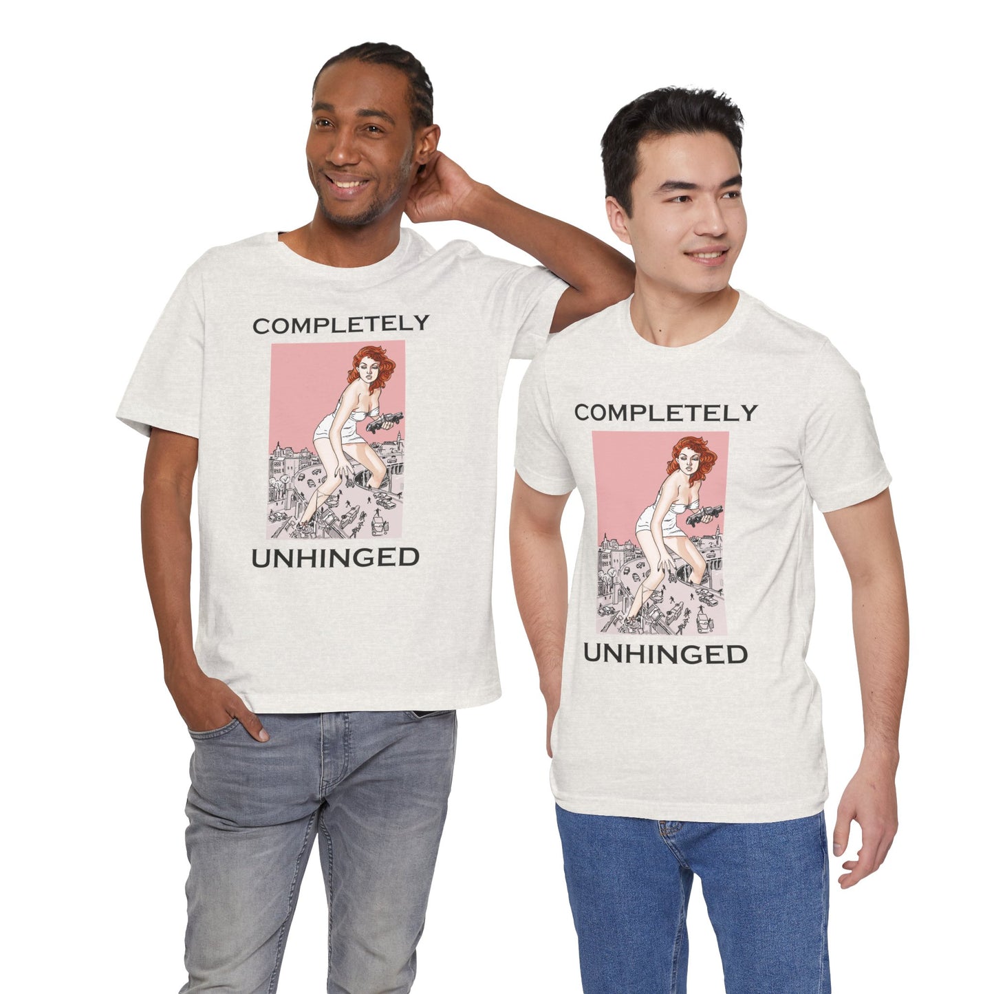 Completely Unhinged Retro Short Sleeve Tee by artist Marie Frederique