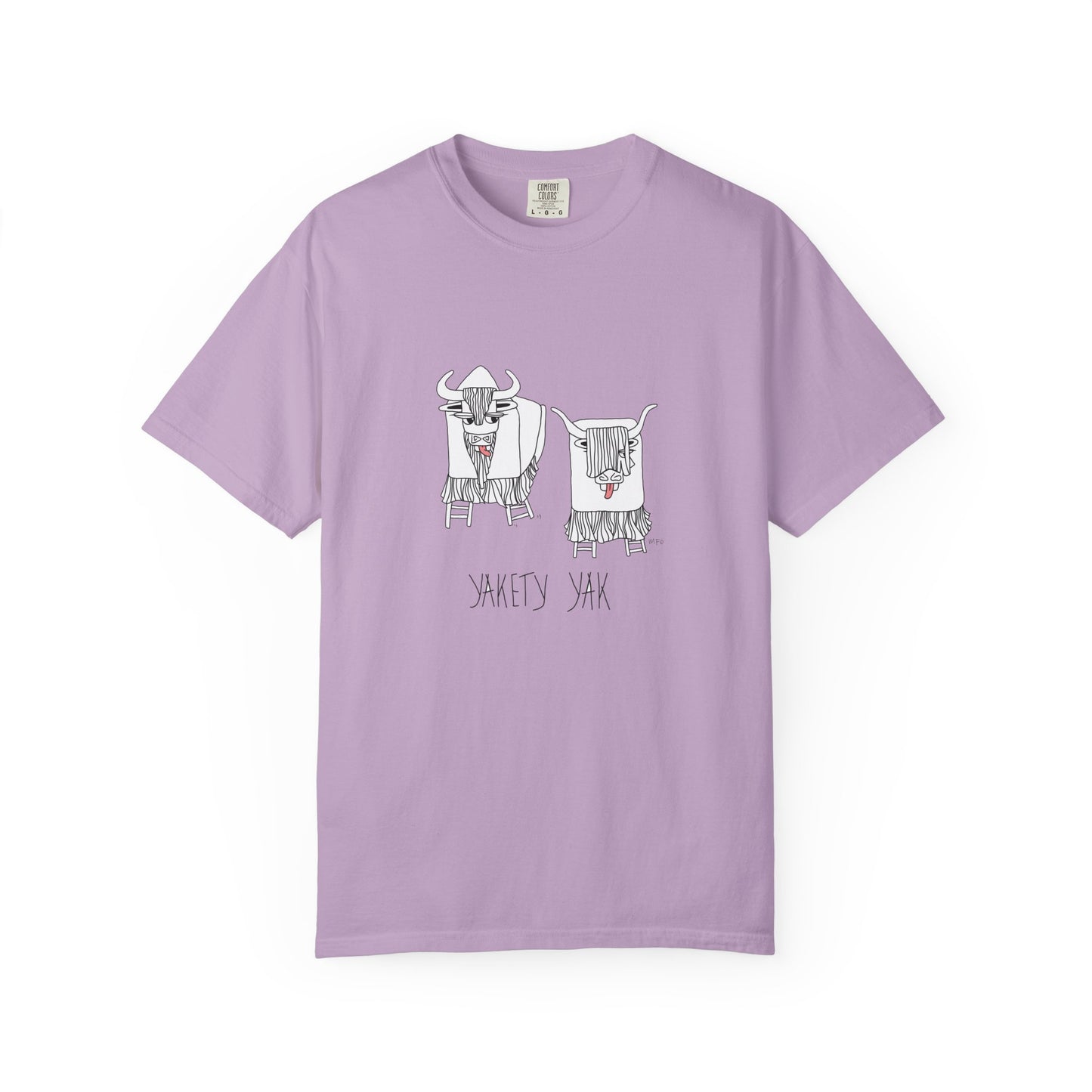 Whimsical Yak Art T-shirt by artist Marie Frederique Fun Graphic Tee, Unique Gift Idea, Animal Lover Shirt, Casual Wear, Farmhouse Style