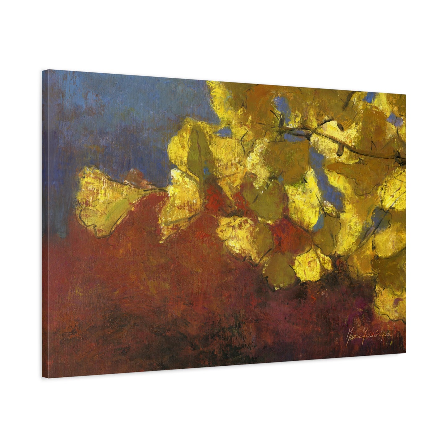 Vibrant Autumn Canvas Art by artist Marie Frederique