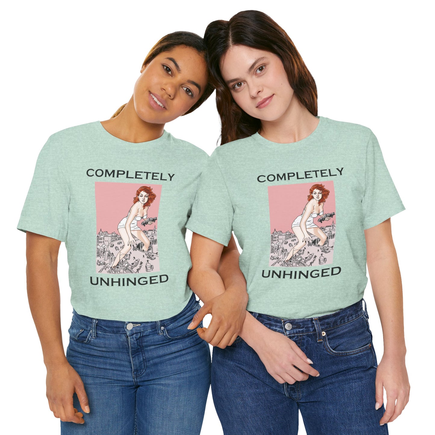 Completely Unhinged Retro Short Sleeve Tee by artist Marie Frederique