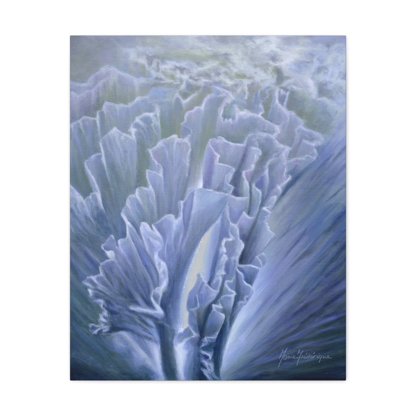 Moonlit ruffles, printed canvas by artist Marie Frederique