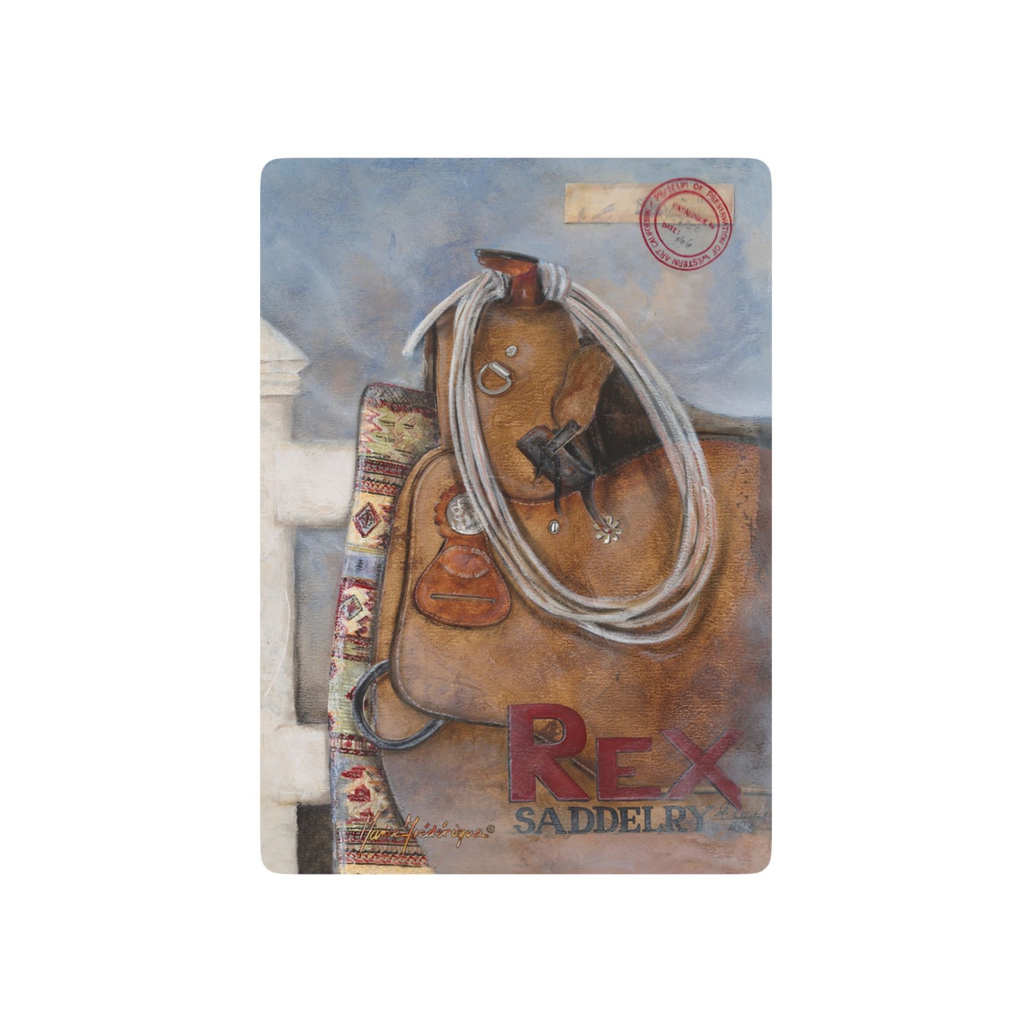 Cowboy Poker Playing Cards - Classic Card Deck for Game Night by artist Marie Frederique