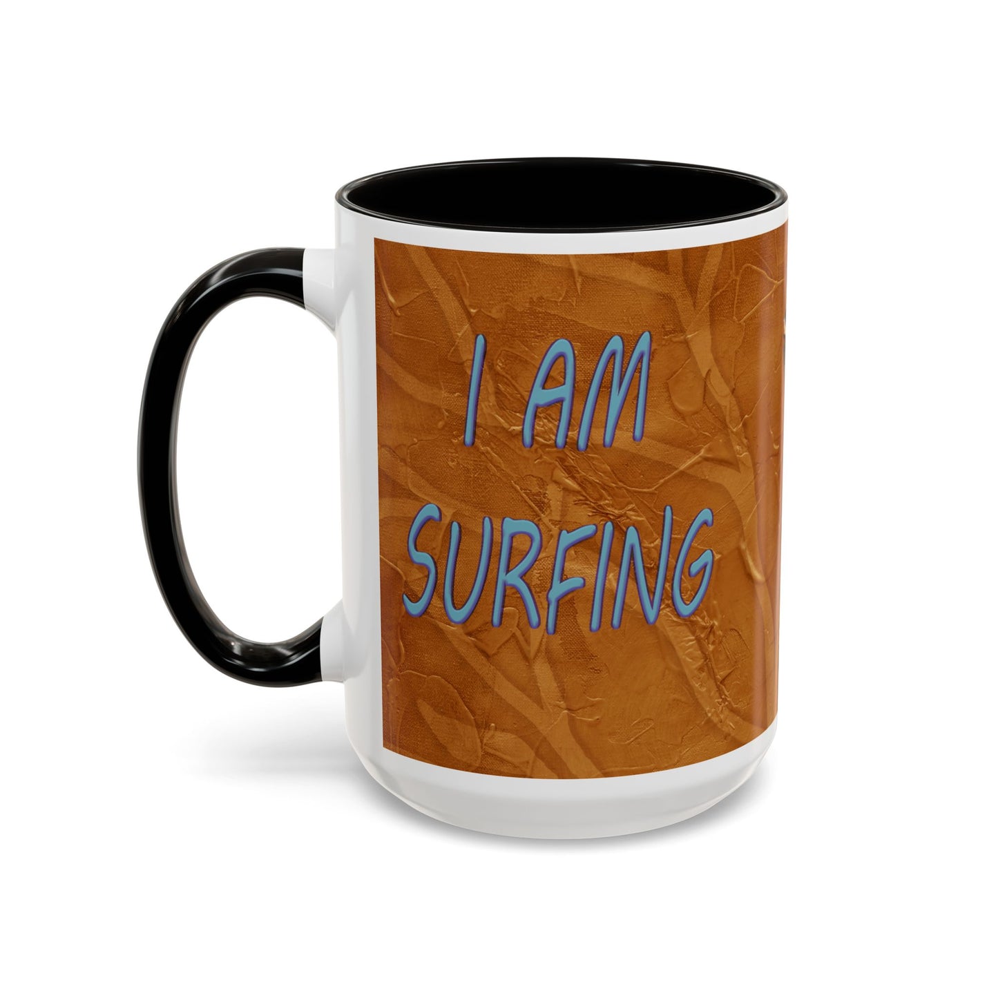 I AM Surfing, Colorful Mug by Artist Marie Frederique