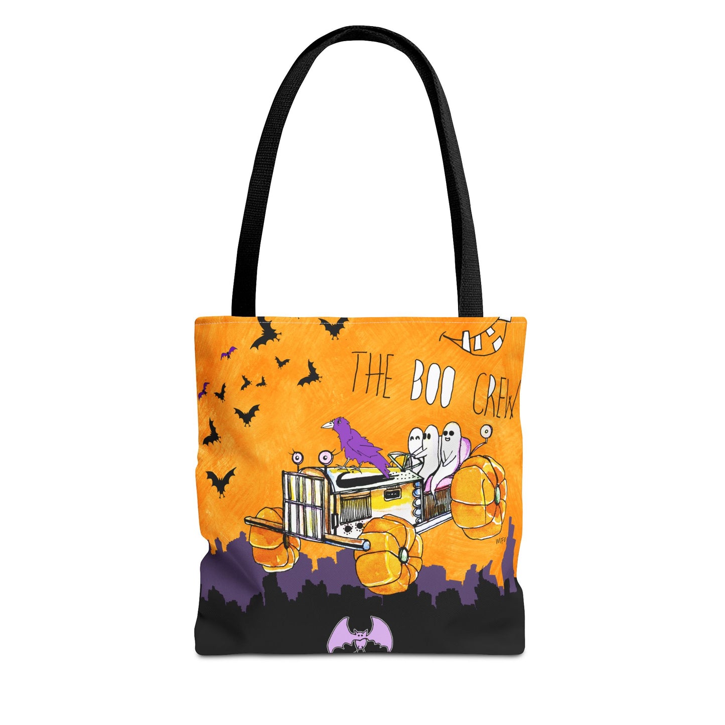 Halloween Tractor Boo Crew, Tote Bag by artist Marie Frederique