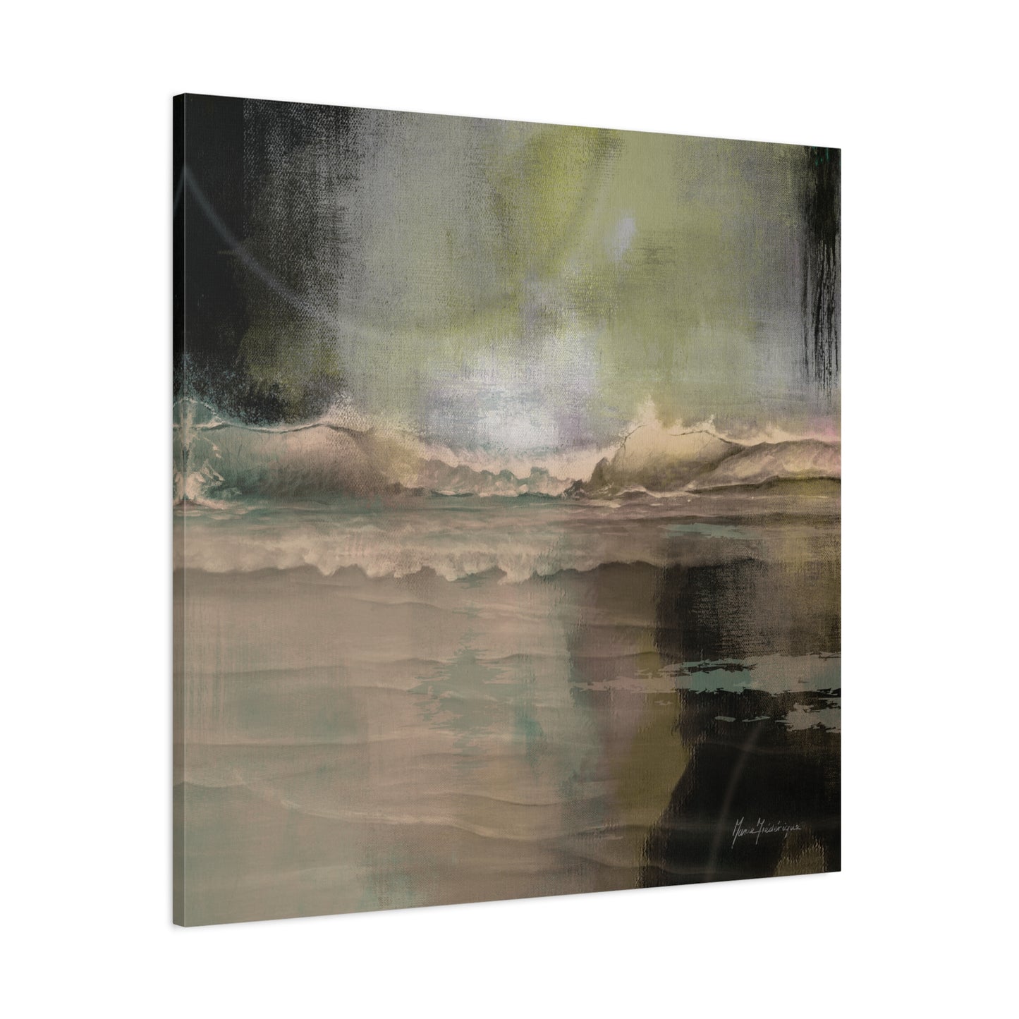 Serene Ocean Canvas Art Print by artist Marie Frederique