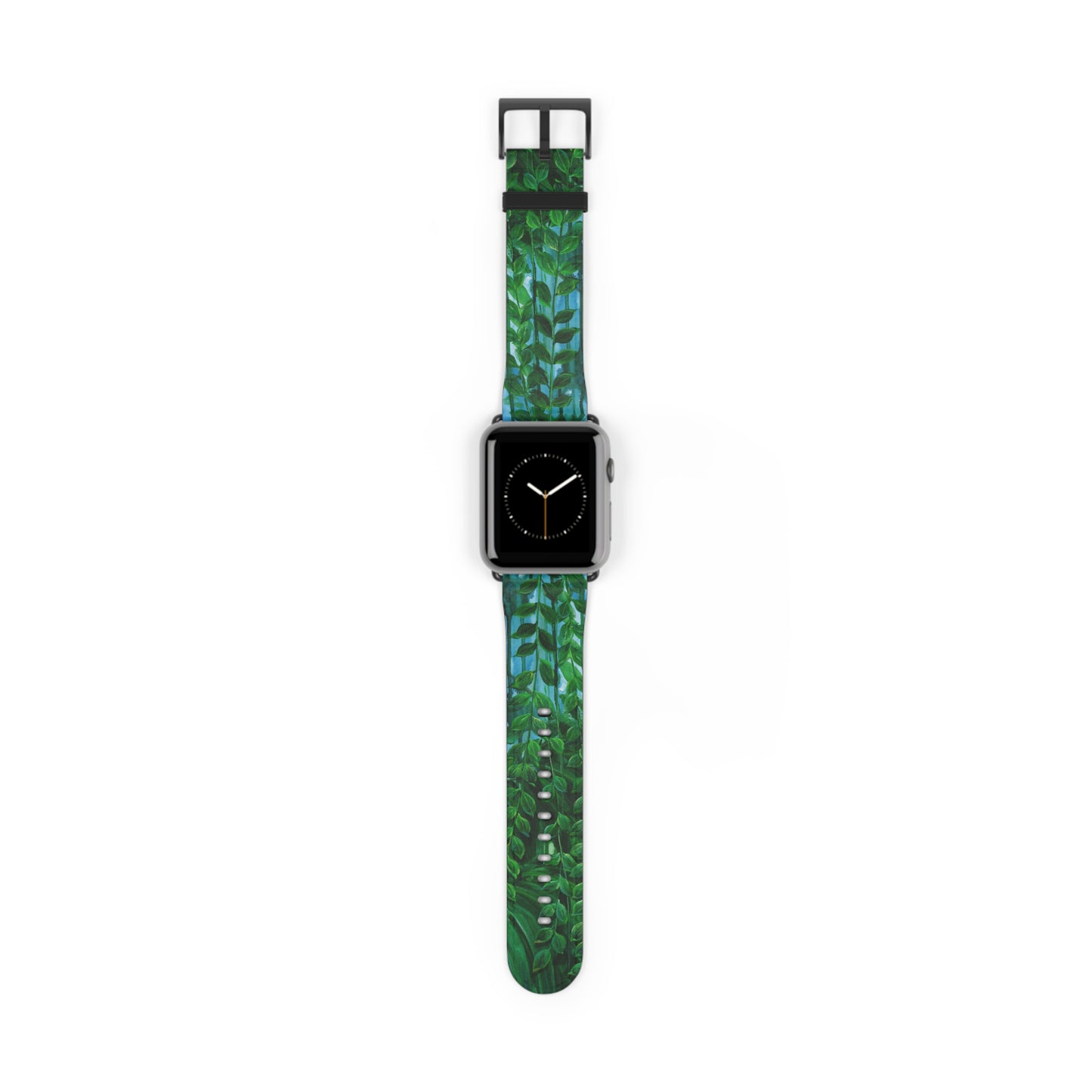 Blue Planet Series, Jungle leaves faux leather Watch Band by artist Marie Frederique