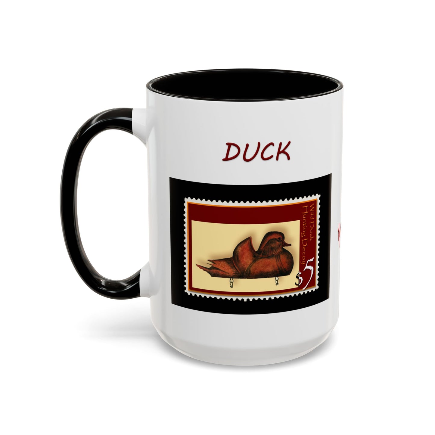Mug Decoy Duck Art Print Stamp - Hunting Lodge Decor by artist Marie Frederique