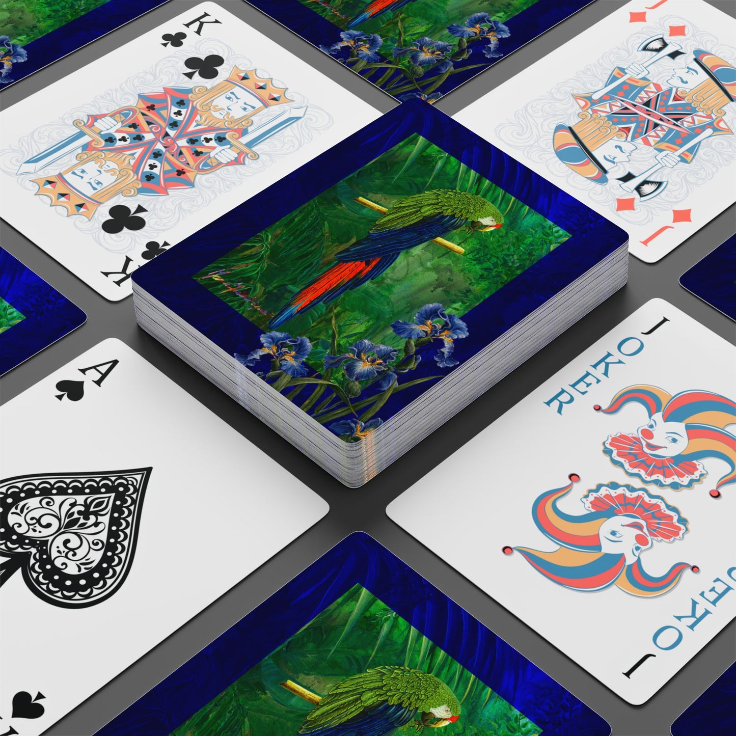 Macaw Parrot 2 Jungle Bridge/Poker Playing Cards - Design by artist Marie Frederique