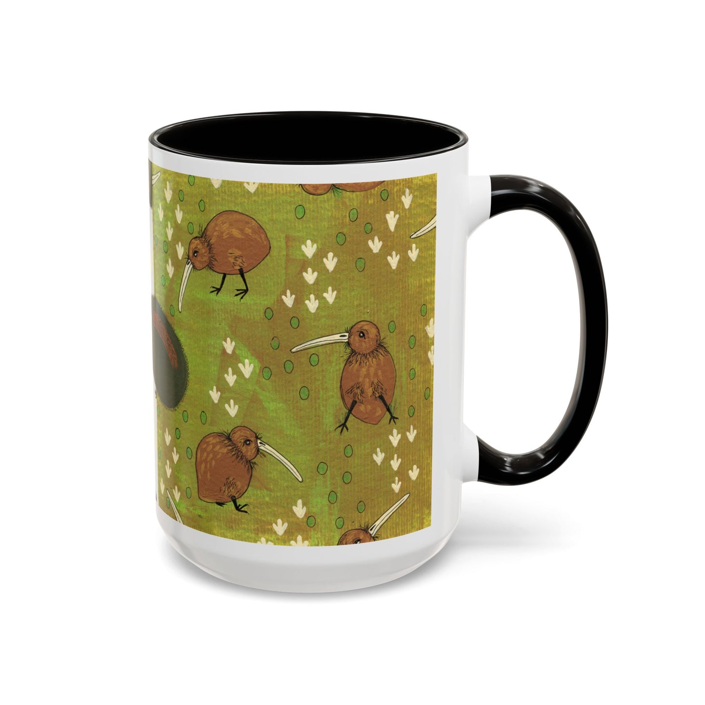 Kiwis and Kiwis Colorful Mug by Artist Marie Frederique