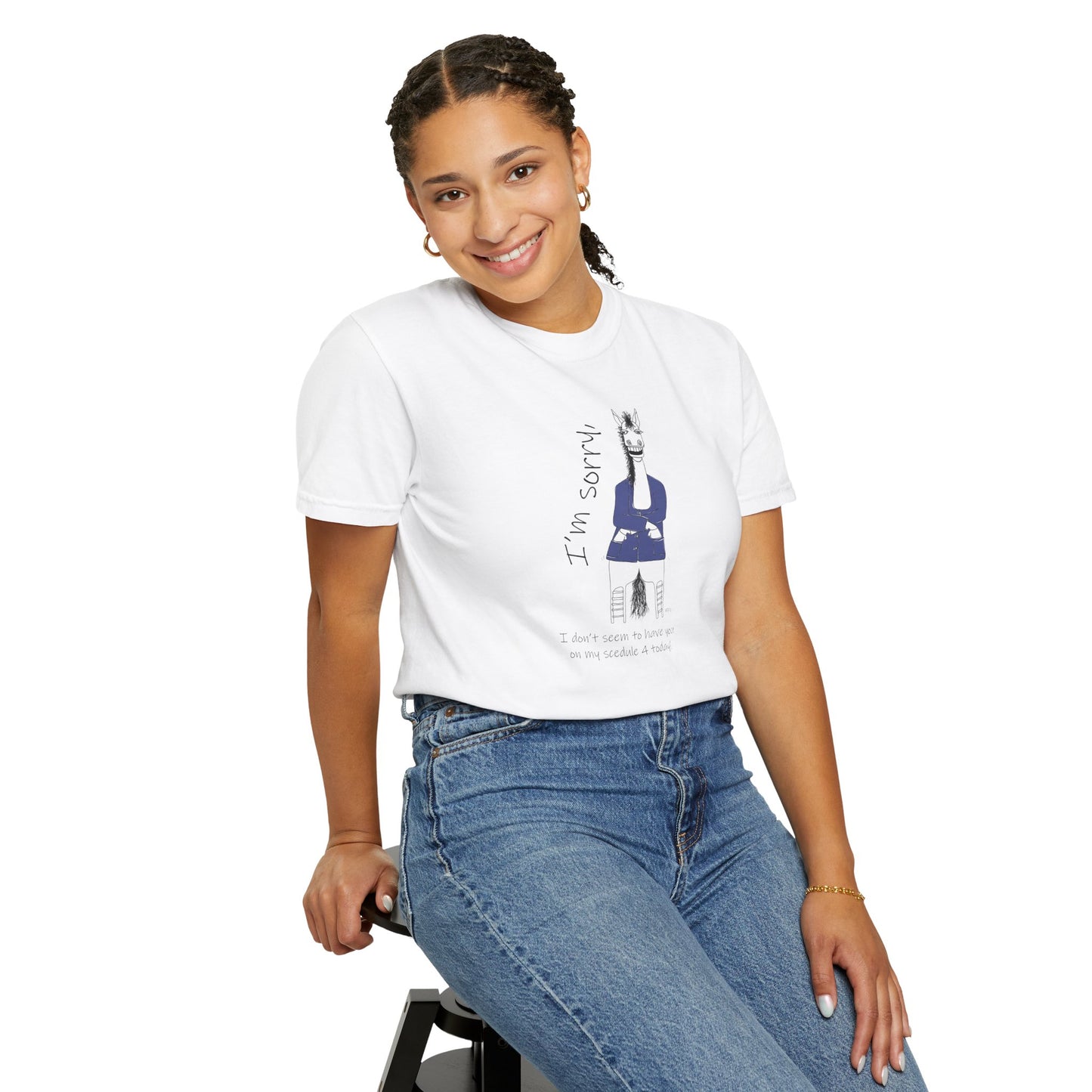 Equestrian Whimsical Horse, Not working today! T-Shirt by artist Marie Frederique