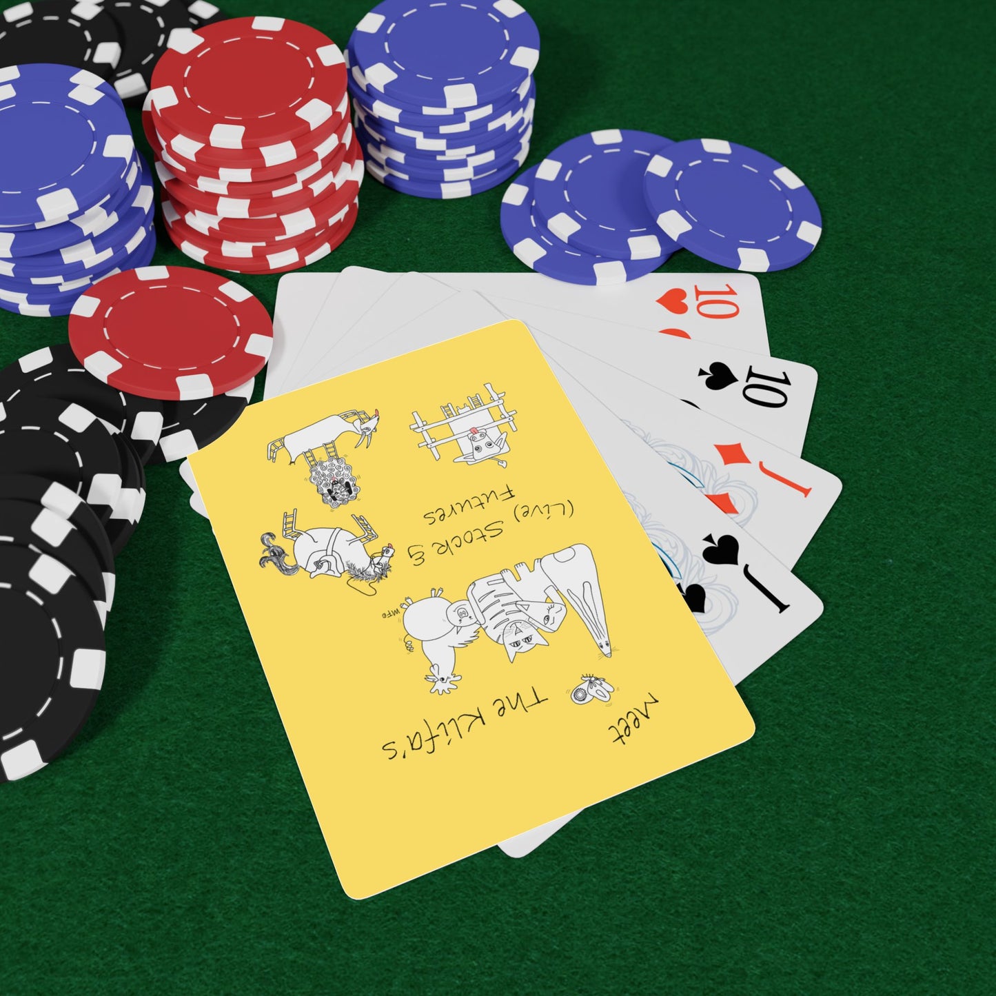 Klifa yellow, Custom Playing Cards - Fun & Unique Card Game Set by artist Marie Frederique