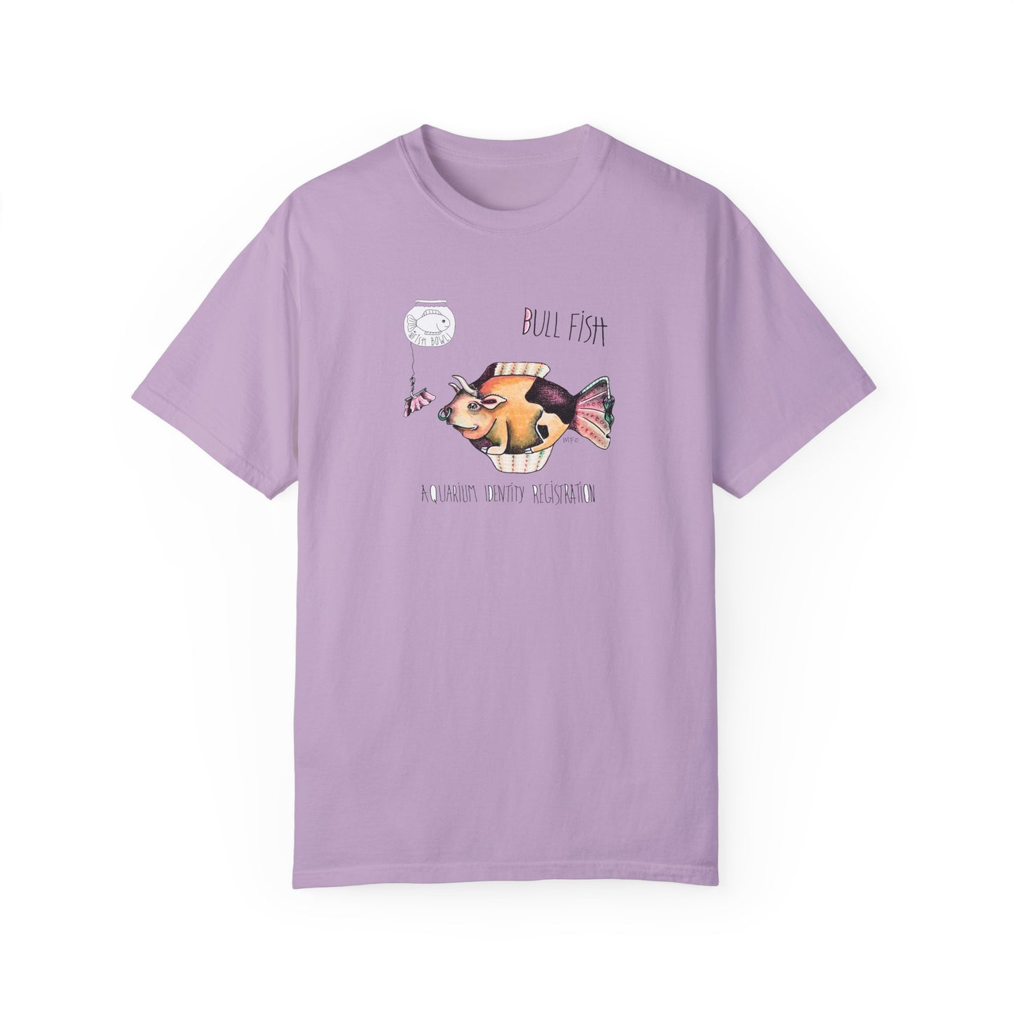 Bull Fish Unisex T-shirt - The Fishbowl Collection by artist Marie Frederique