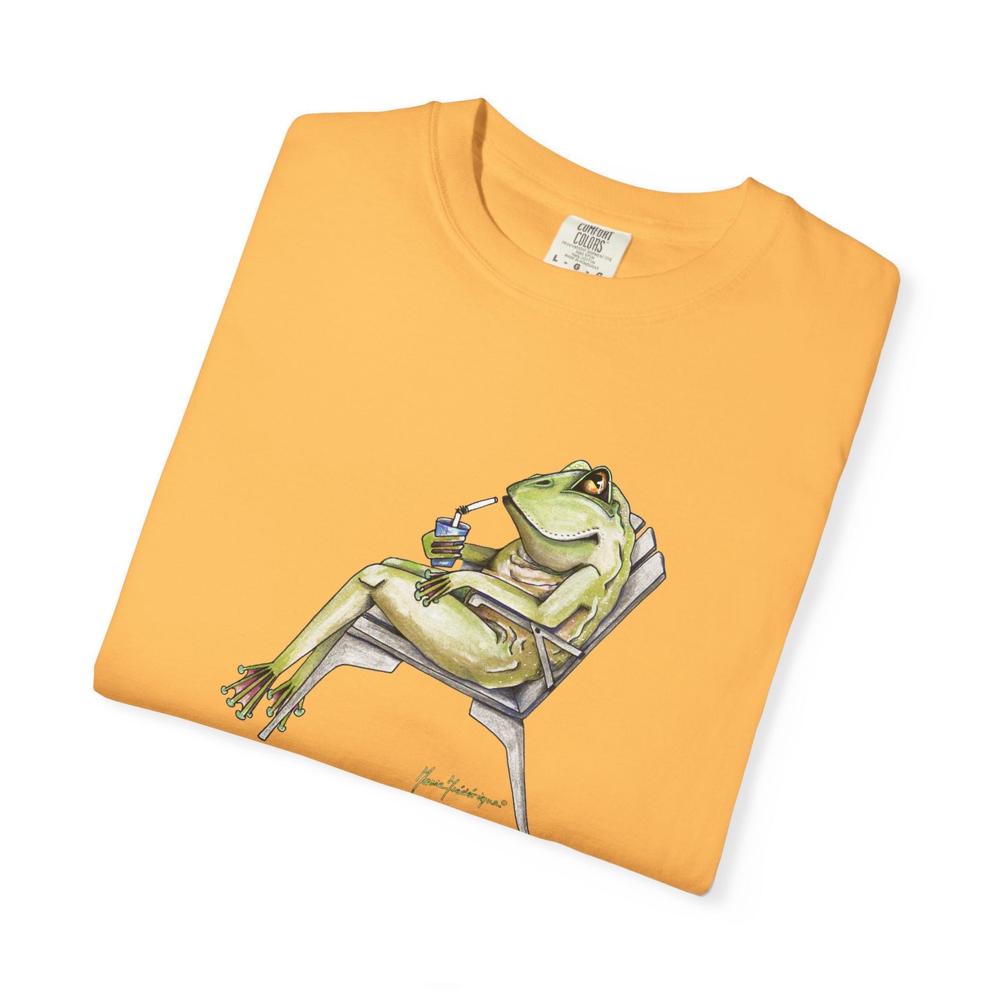 Frog Camping T-Shirt by artist Marie Frederique