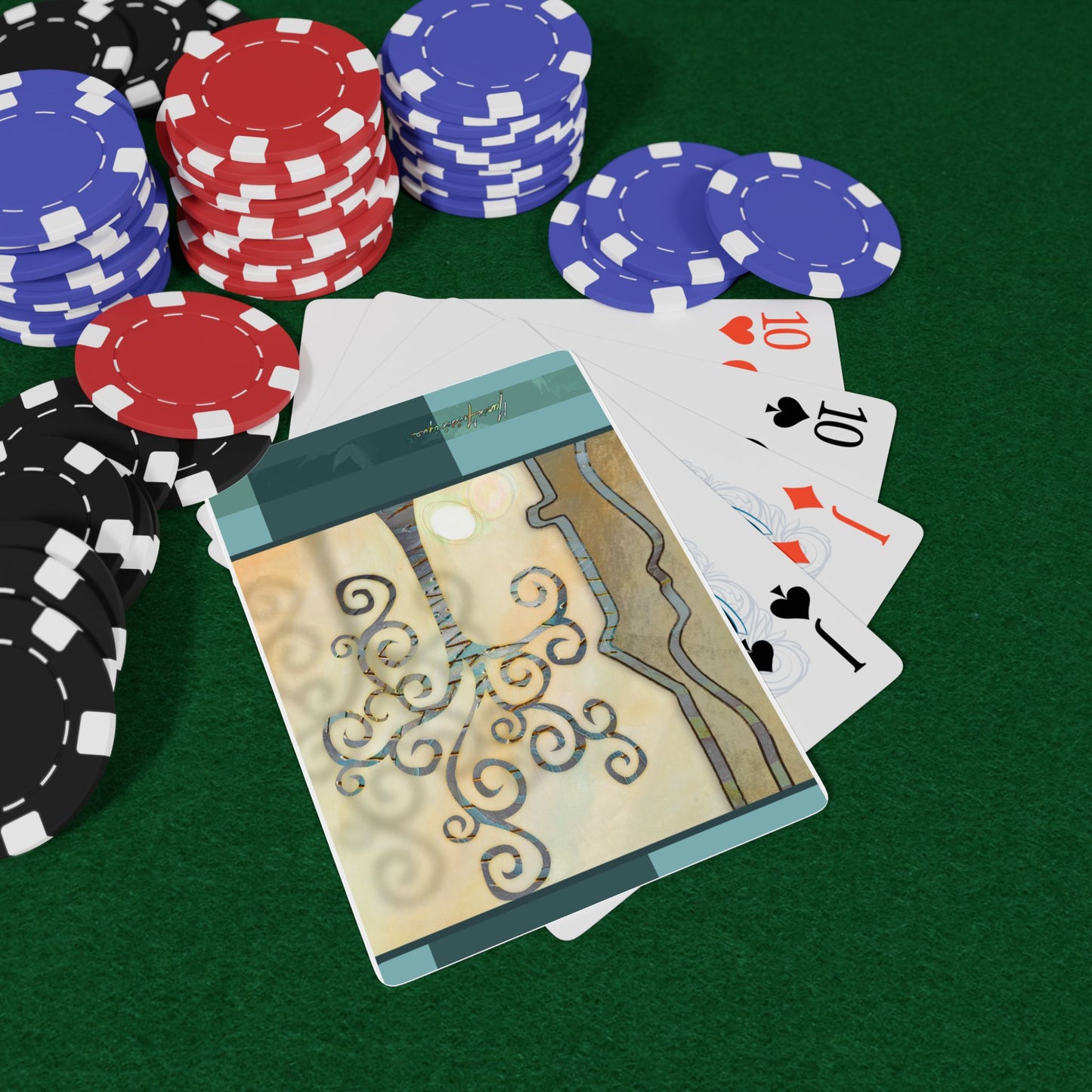 Jade Forest, Artistic Poker Playing Cards Set by artist Marie Frederique