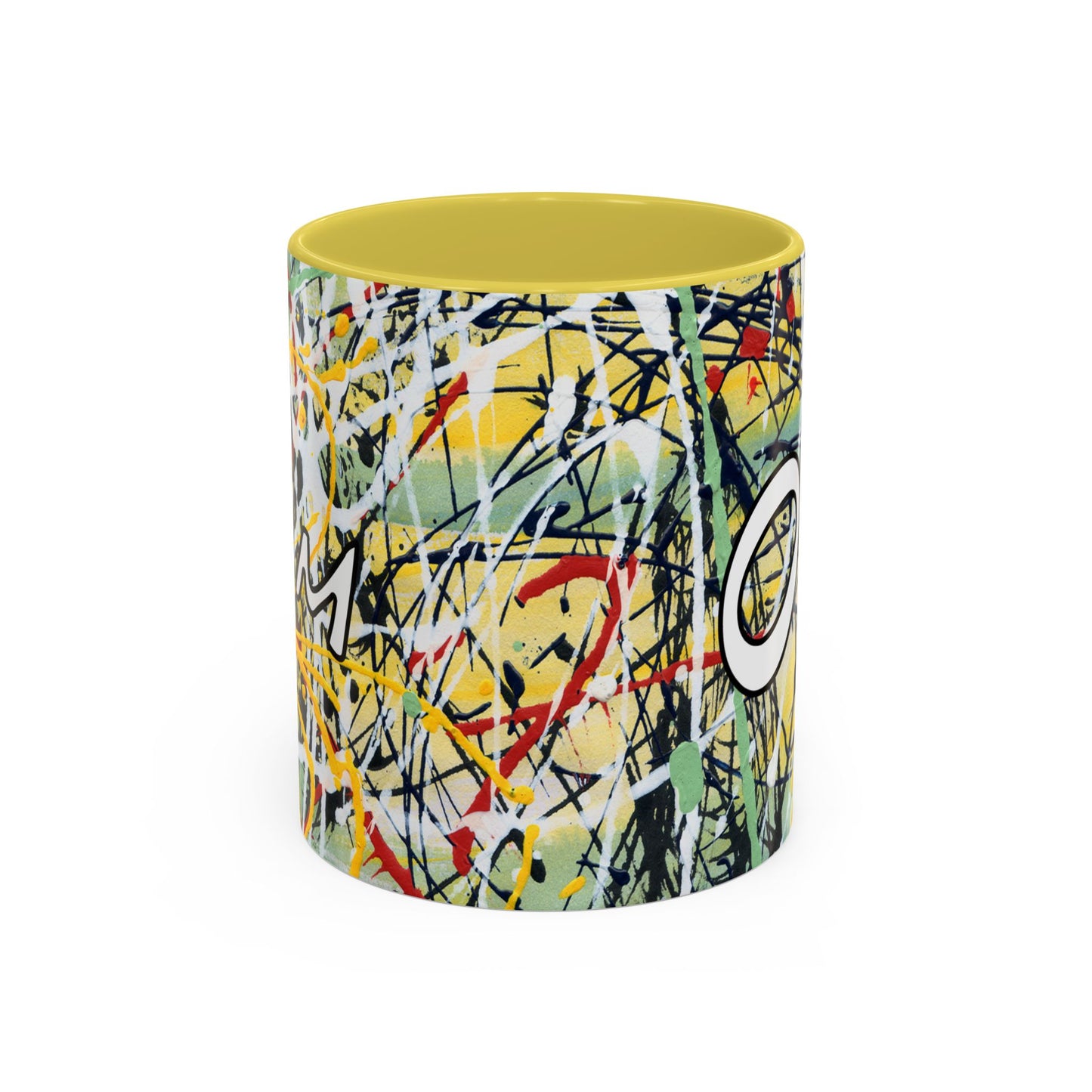 OM/AUM Zen, Abstract expressionist Colorful Mug by Artist Marie Frederique