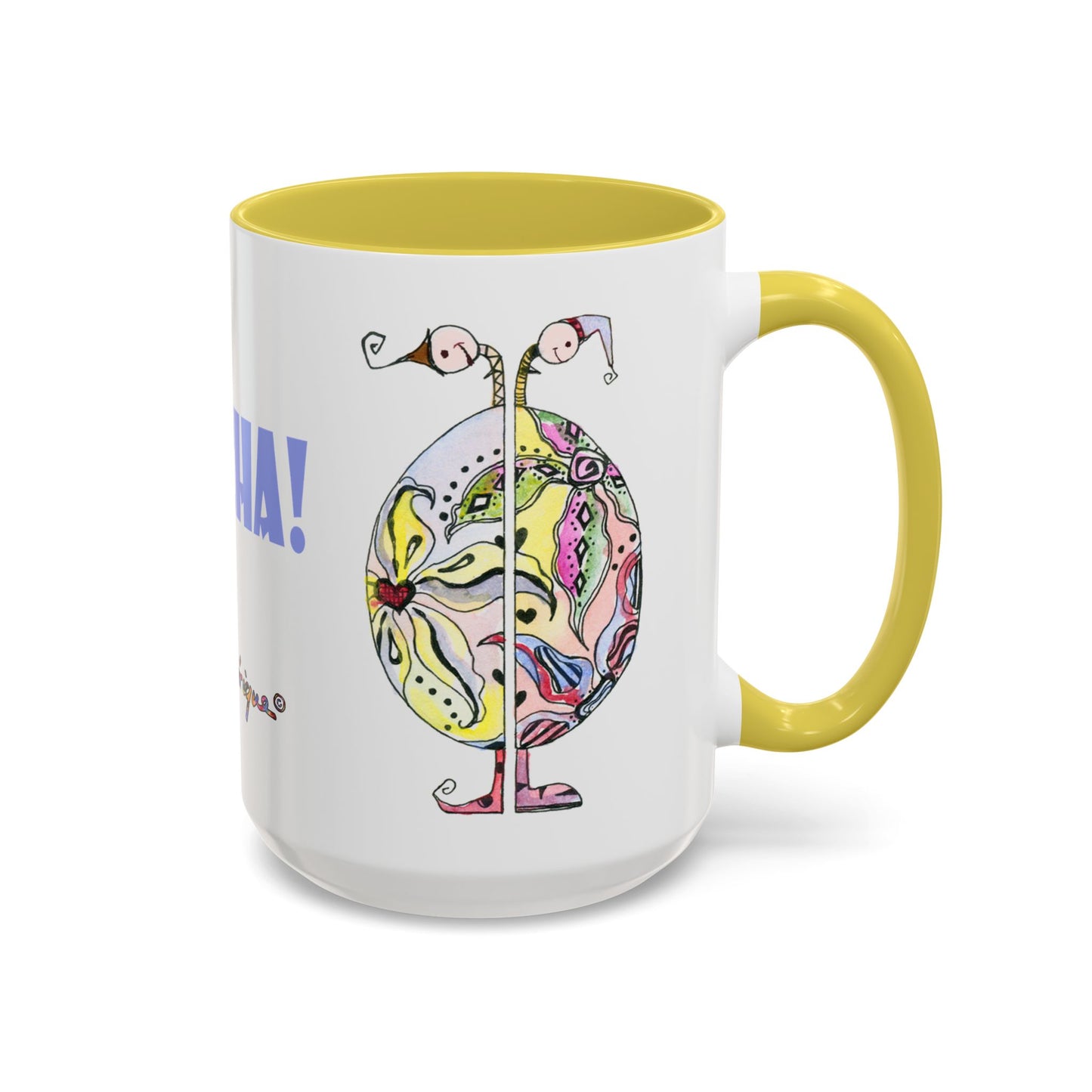 Gotcha back, Whimsical Mug by Artist Marie Frederique