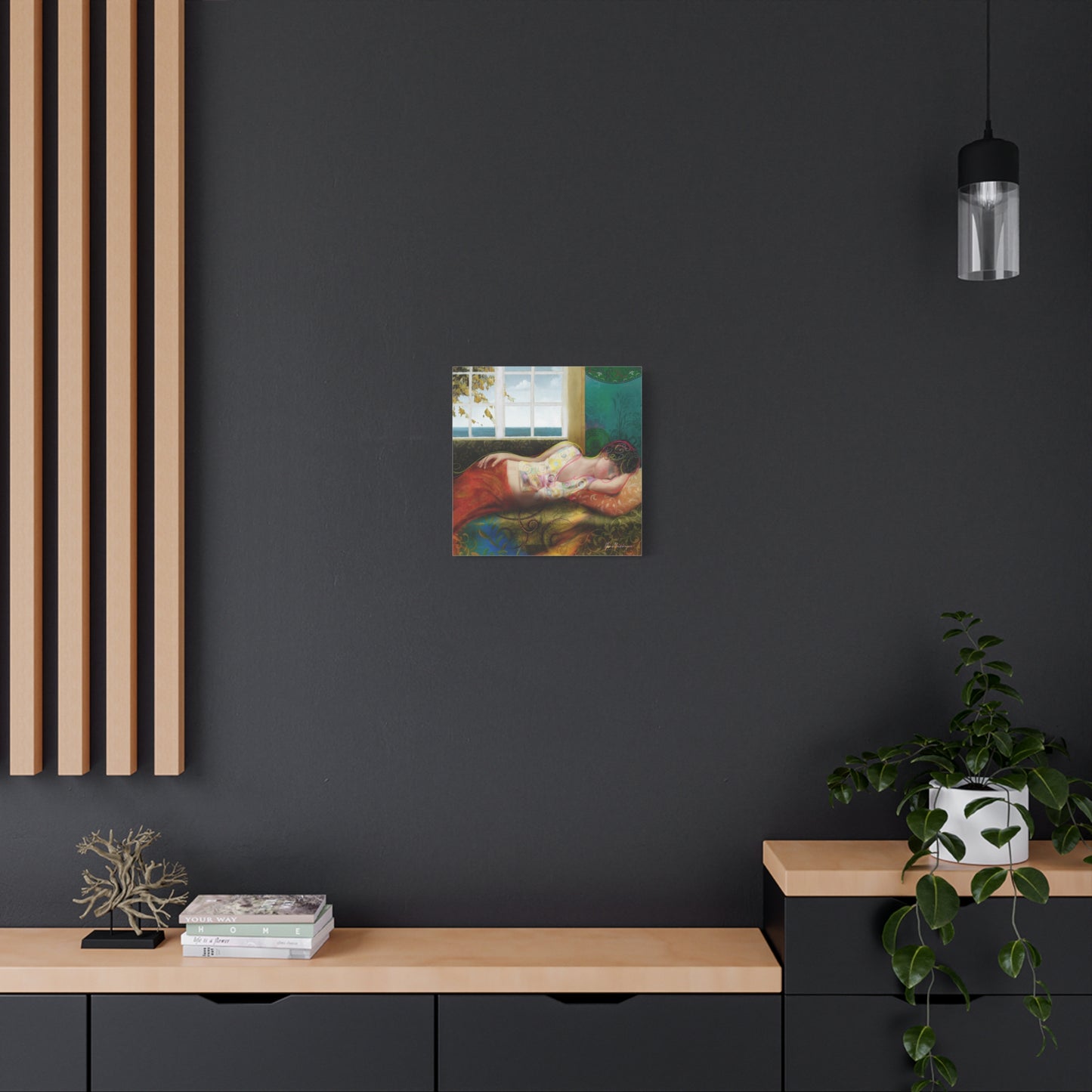Afternoon nap - Relaxing Art Canvas Print by artist Marie Frederique