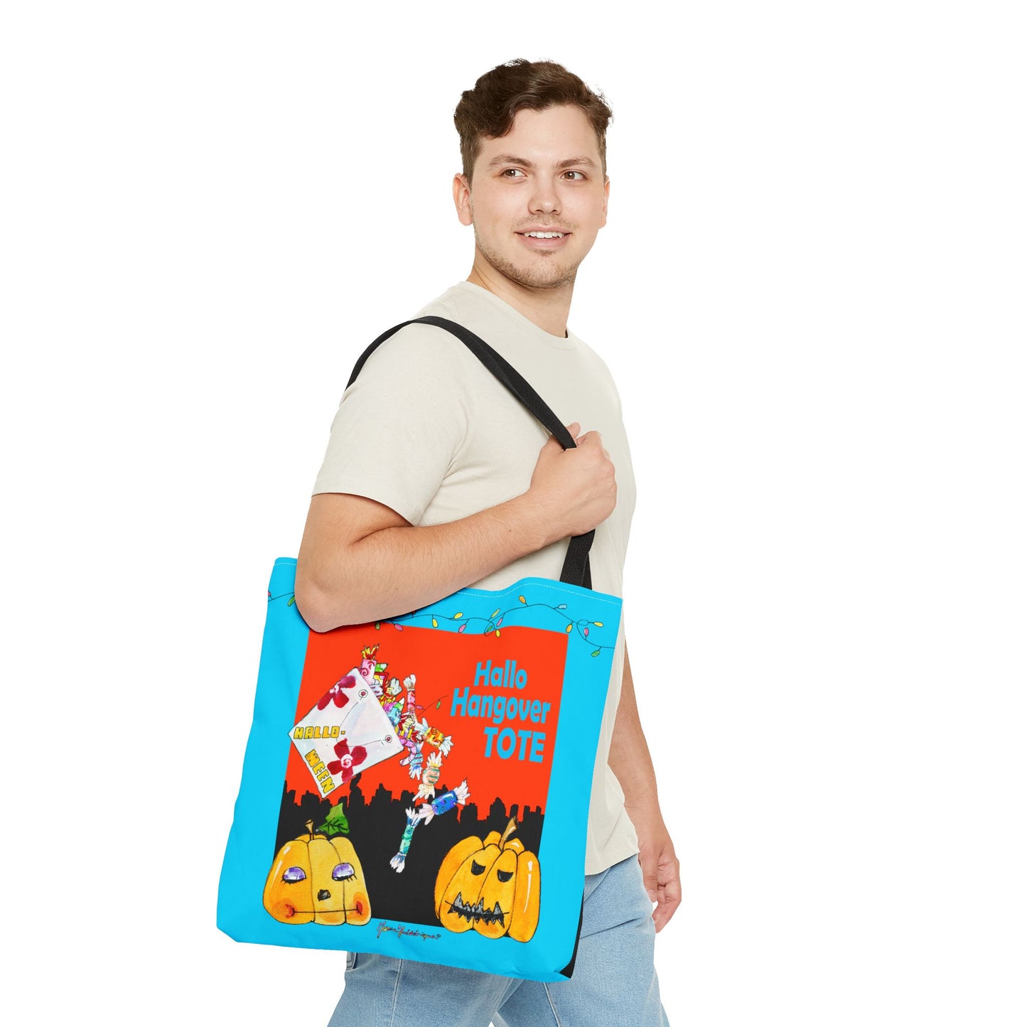 Halloween Sugar high tote by artist Marie Frederique - Perfect for Trick-or-Treating