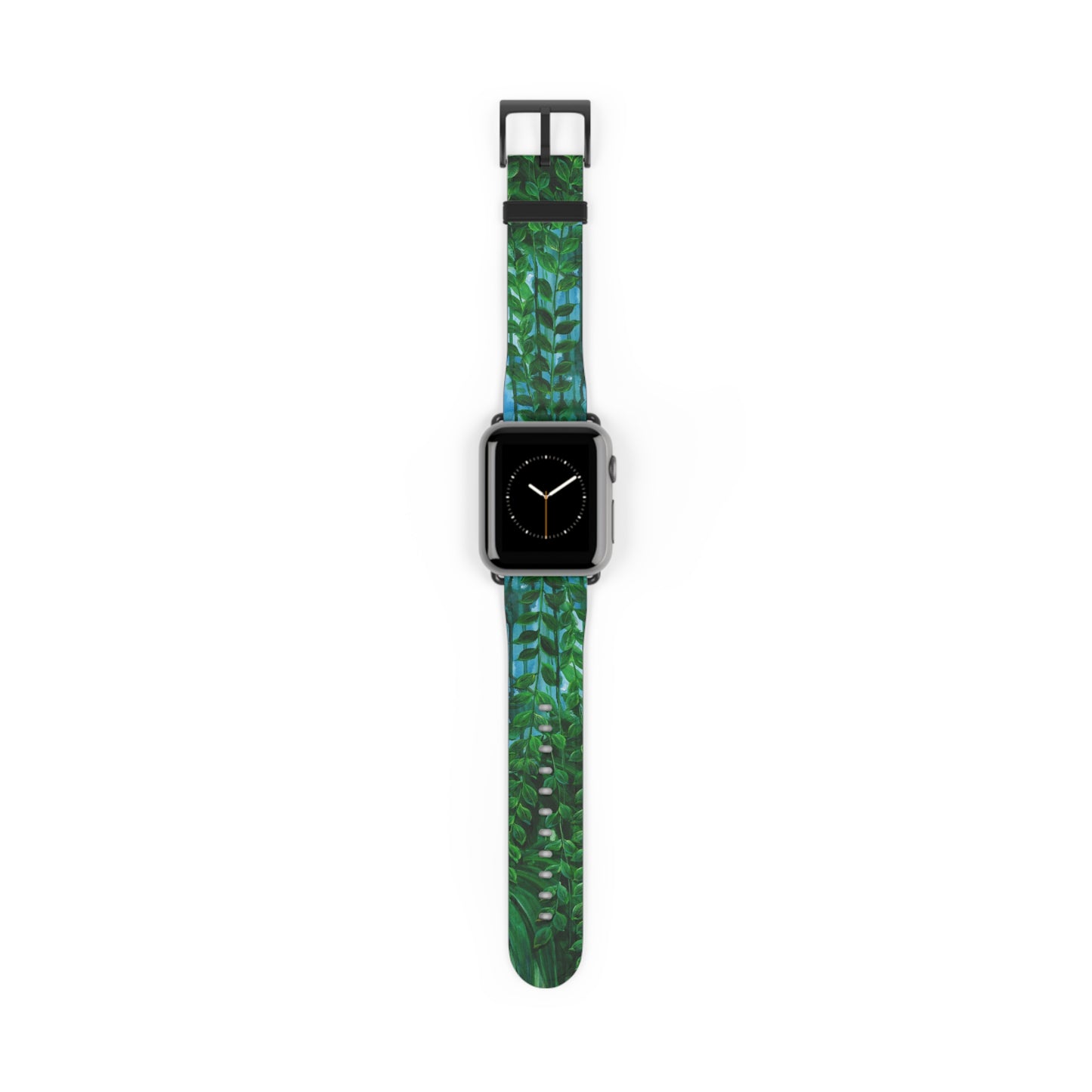 Blue Planet Series, Jungle leaves faux leather Watch Band by artist Marie Frederique
