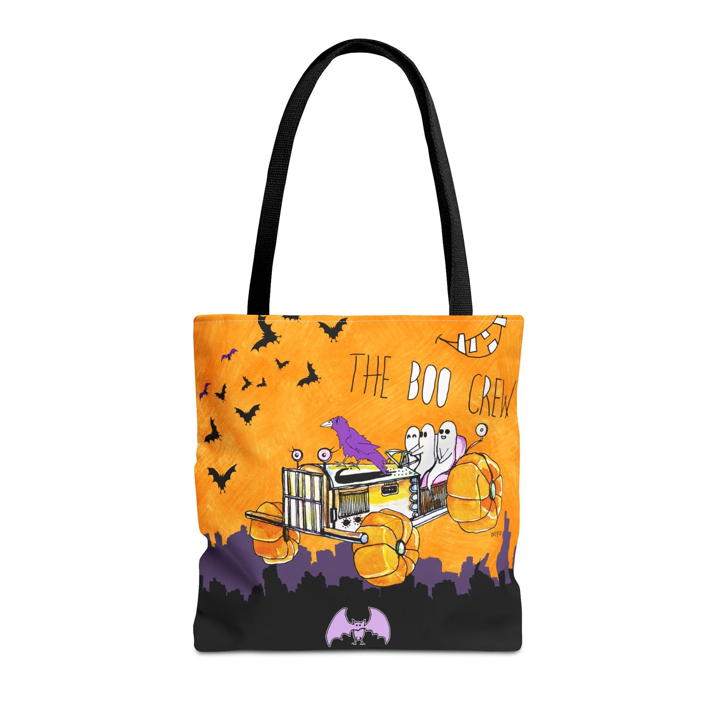 Halloween Tractor Boo Crew, Tote Bag by artist Marie Frederique