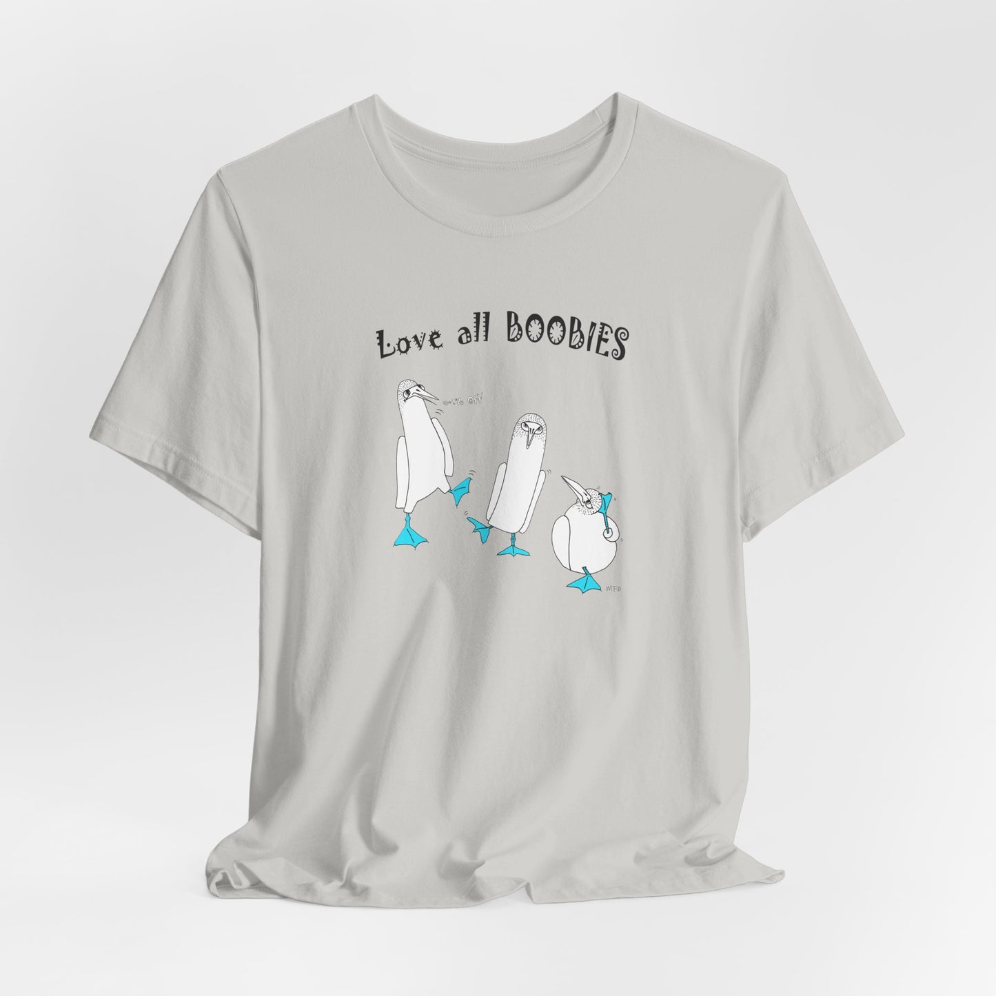 Blue-Footed Boobie Whimsical T-Shirt by artist Marie Frederique