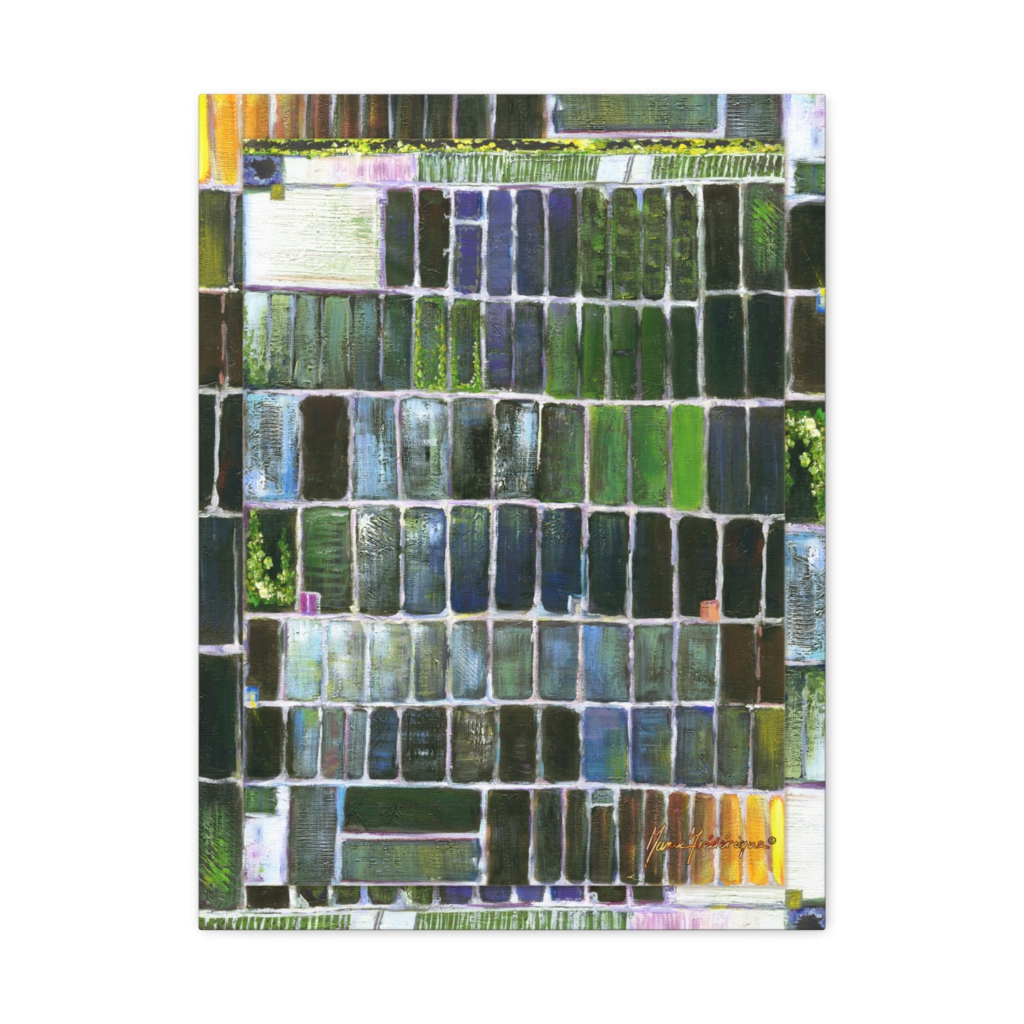 Aerial Landscape, Vibrant Matte Canvas by artist Marie Frederique