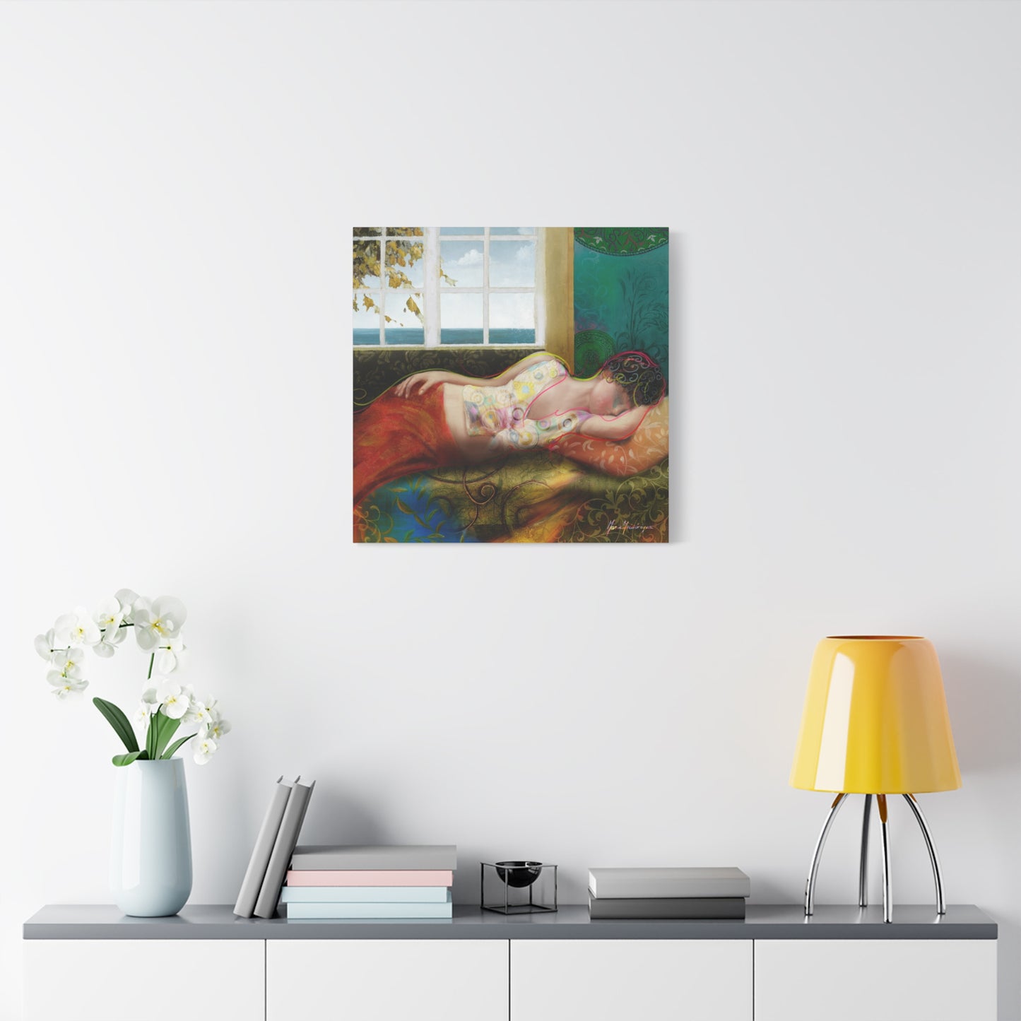 Afternoon nap - Relaxing Art Canvas Print by artist Marie Frederique