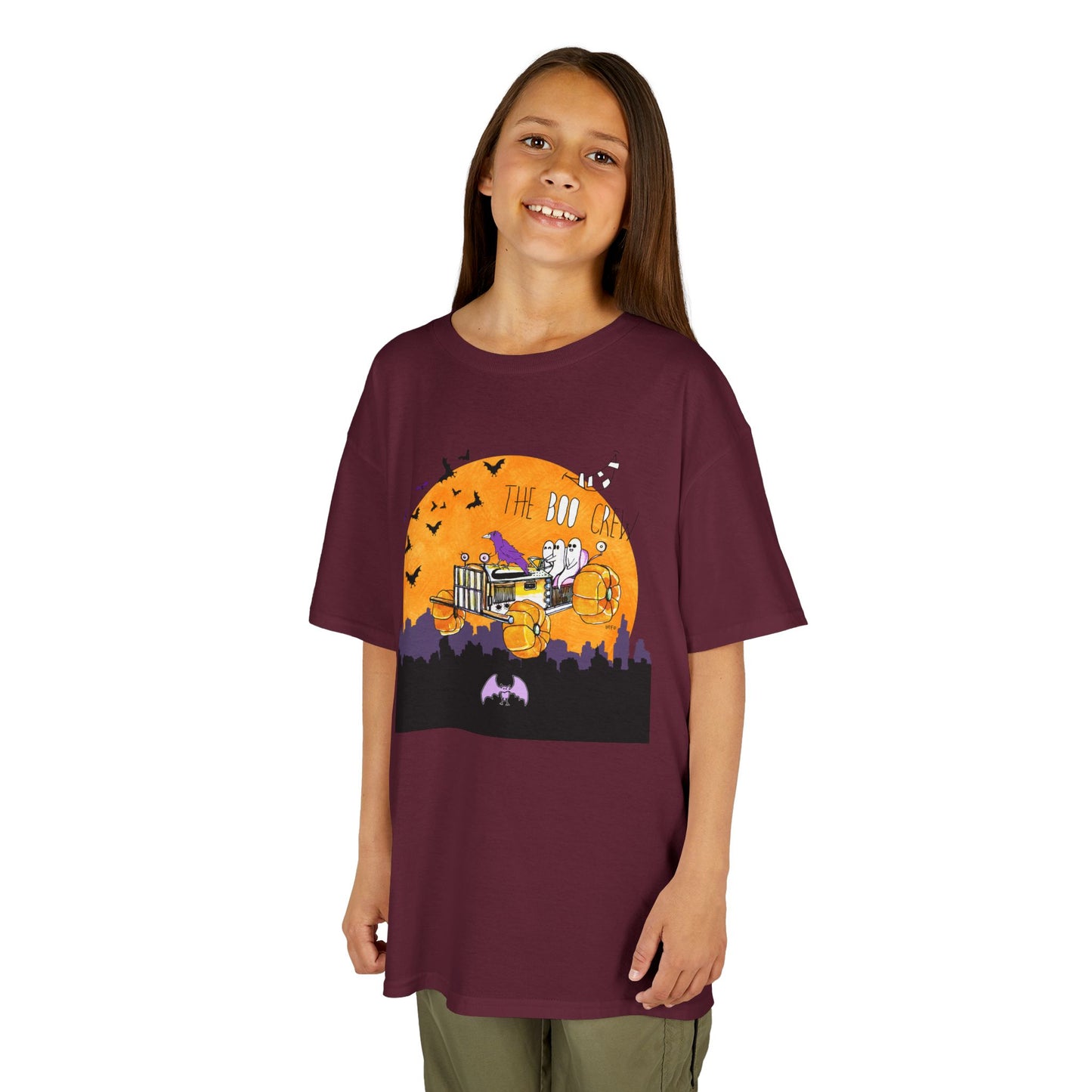 Halloween THE BOO CREW - Kids Heavy Cotton™ Tee by artist Marie Frederique