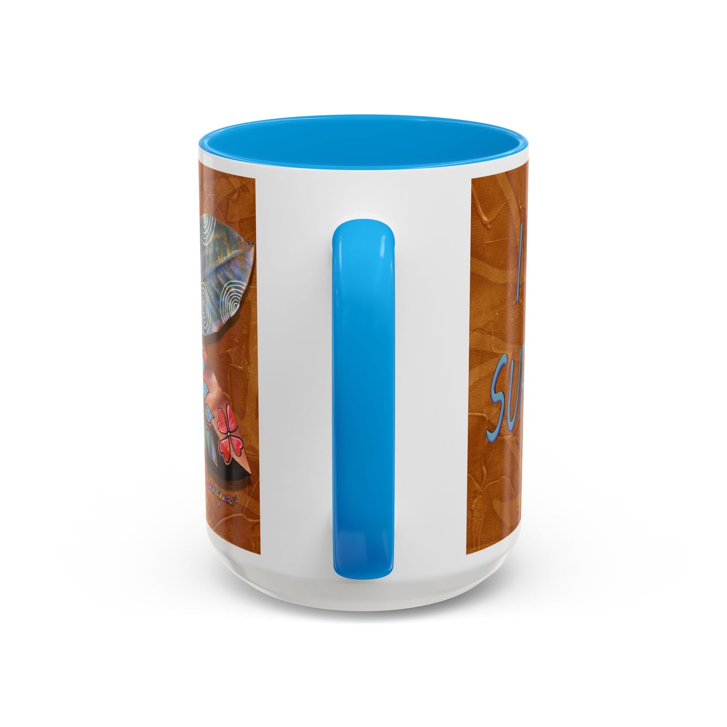 I AM Surfing, Colorful Mug by Artist Marie Frederique