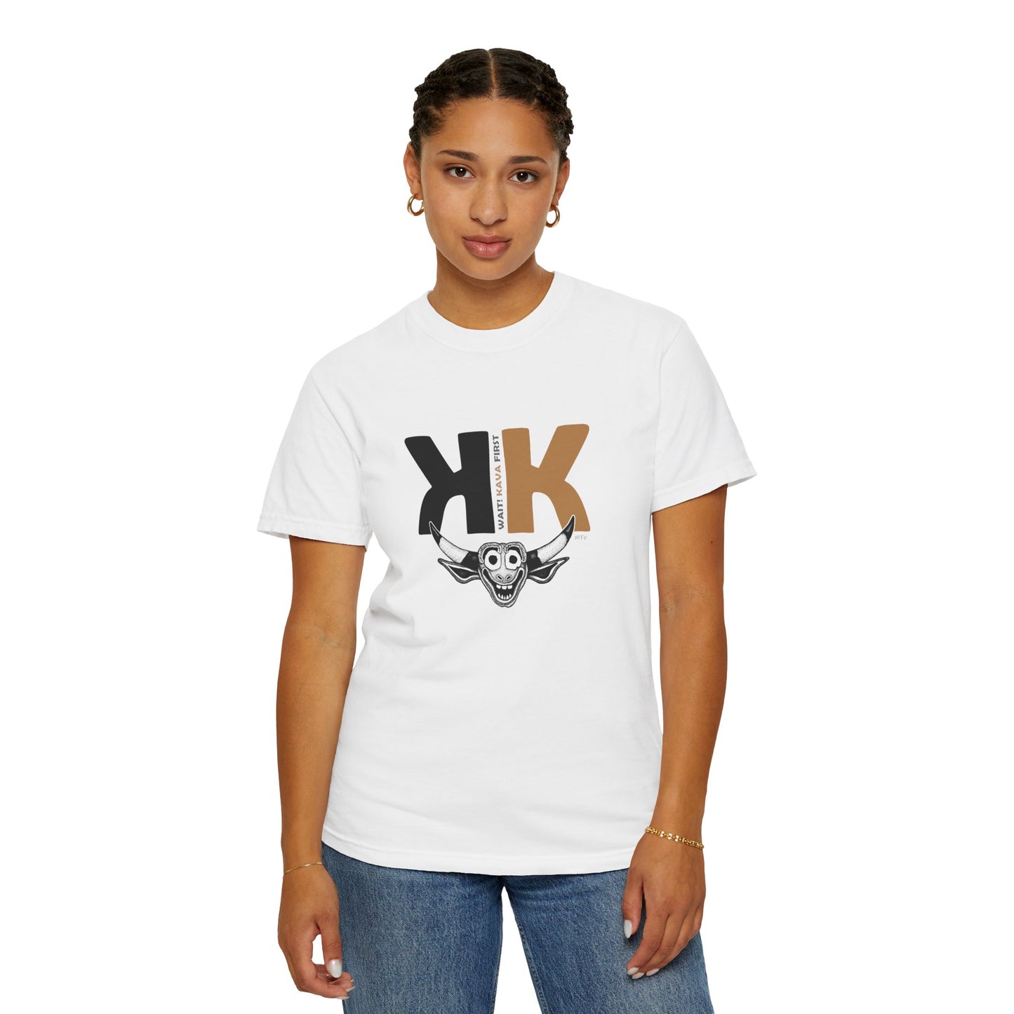 Kava Graphic Unisex T-Shirt with Skull Design by artist Marie Frederique