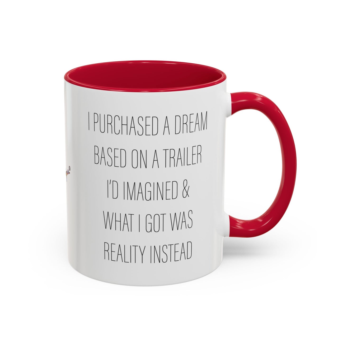 Dream vs Reality, Thought Provoking Mug Design by artist Marie Frederique
