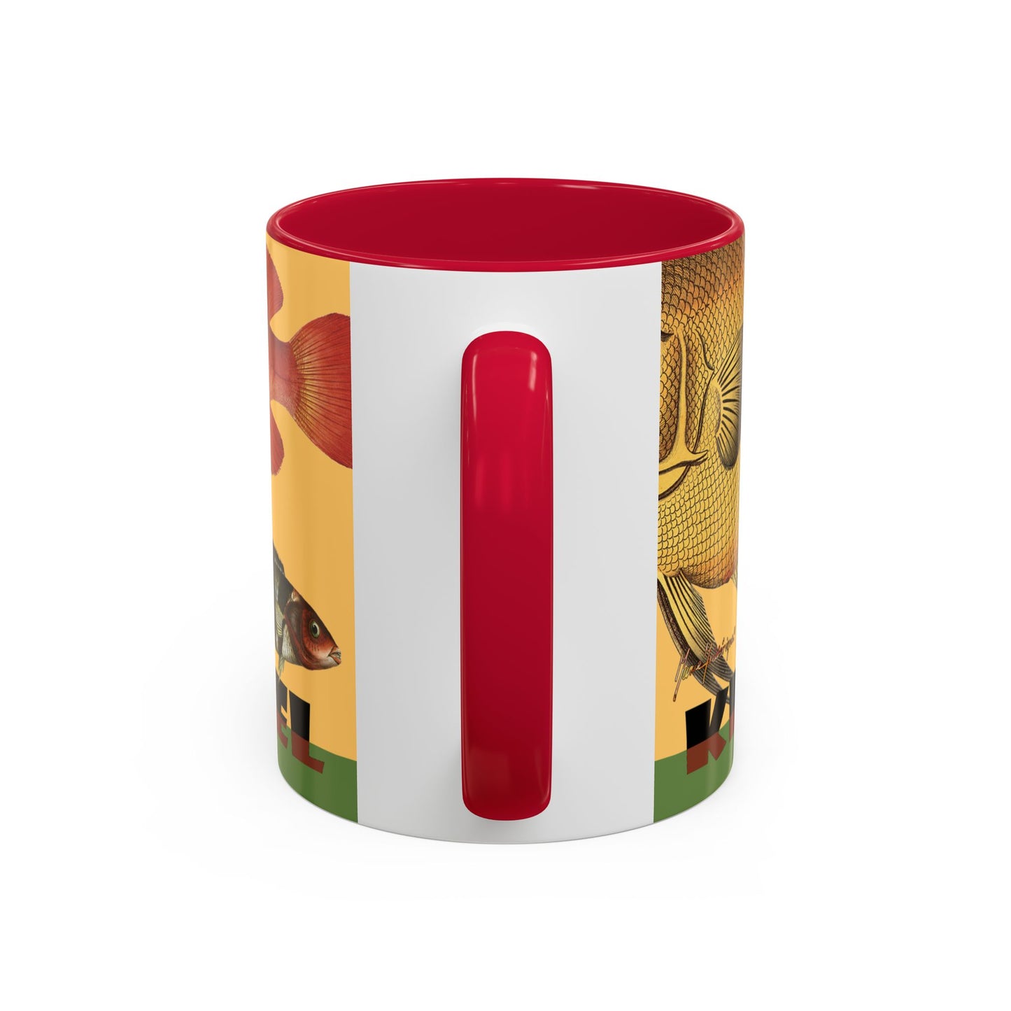Keeping it Reel, Fish-Themed Mug by artist Marie Frederique