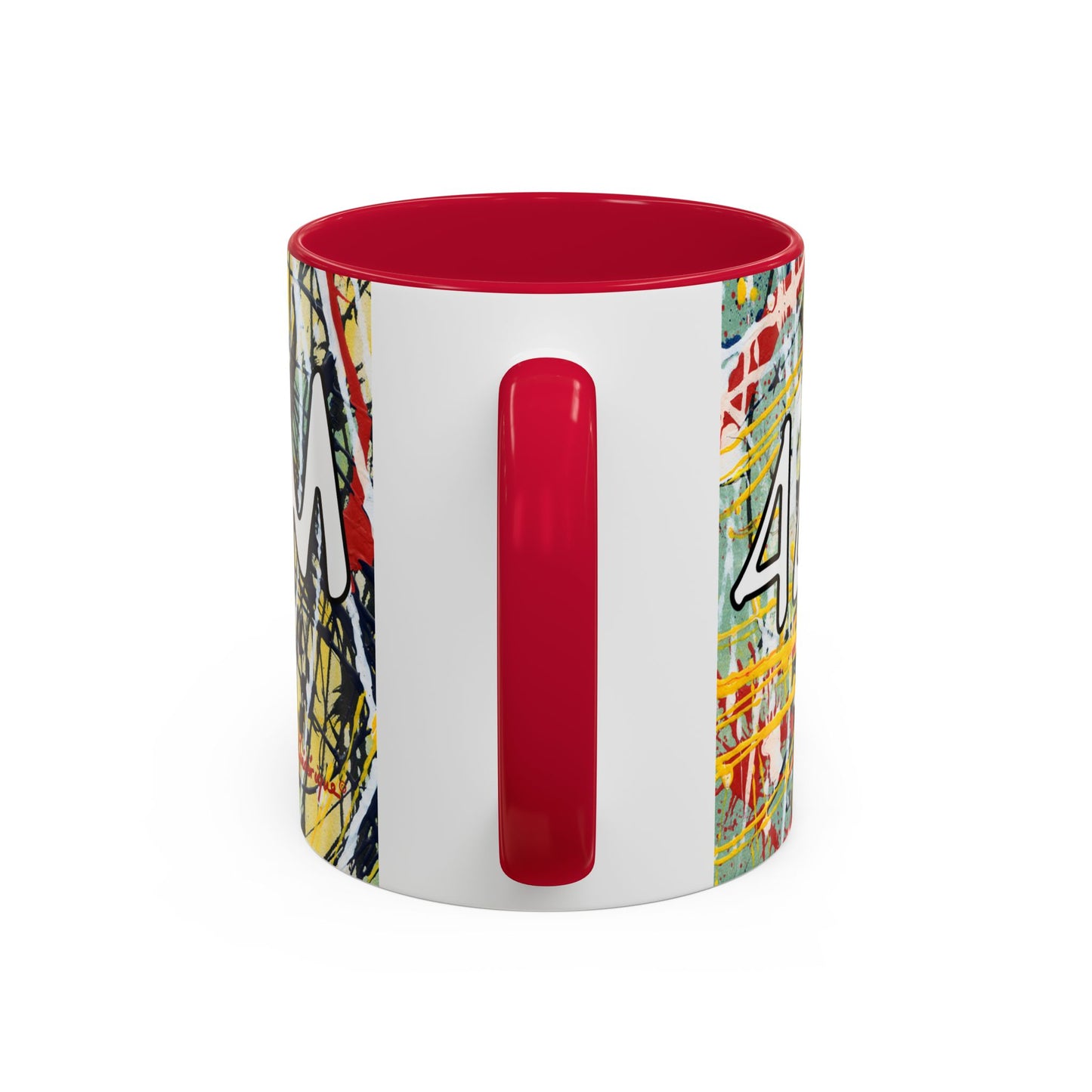 OM/AUM Zen, Abstract expressionist Colorful Mug by Artist Marie Frederique