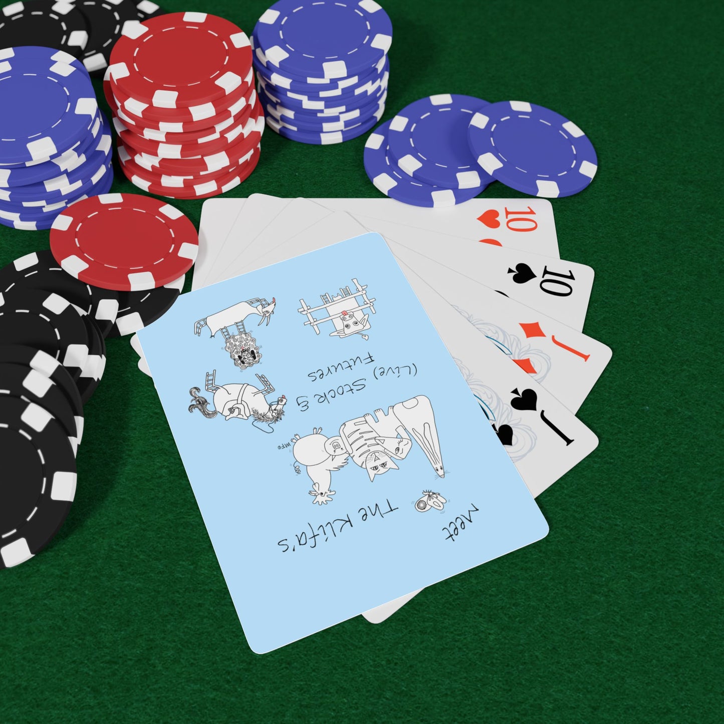 Klifa blue, Custom Playing Cards - Fun & Unique Card Game Set by artist Marie Frederique