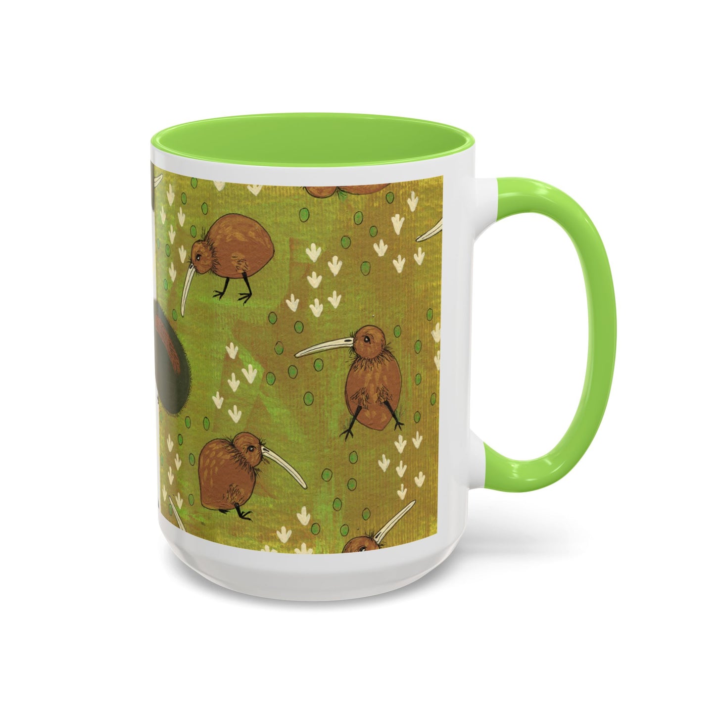 Kiwis and Kiwis Colorful Mug by Artist Marie Frederique