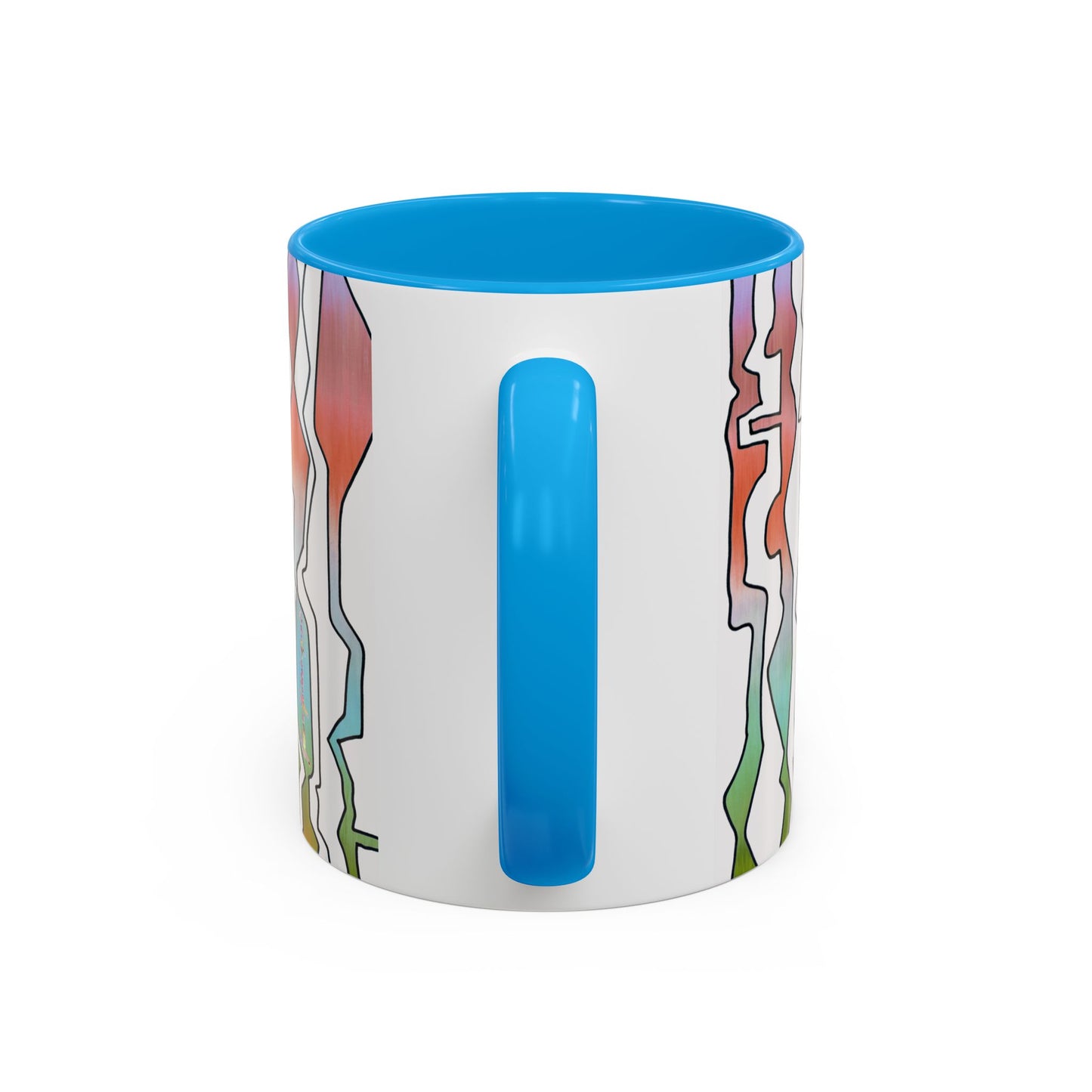 Abstract Art print in pastel colors, "Line Dancing" mug by Artist Marie Frederique