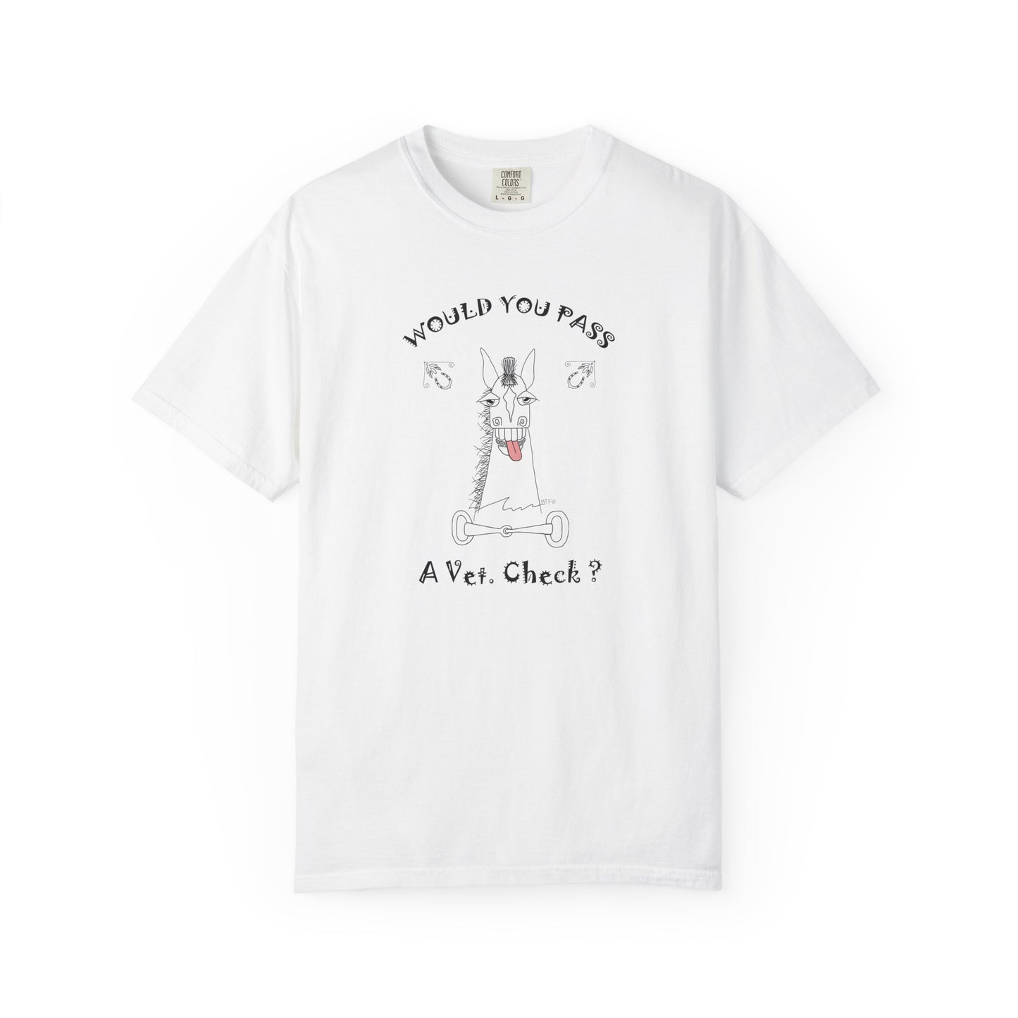 Funny Horse Vet Check T-Shirt by artist Marie Frederique