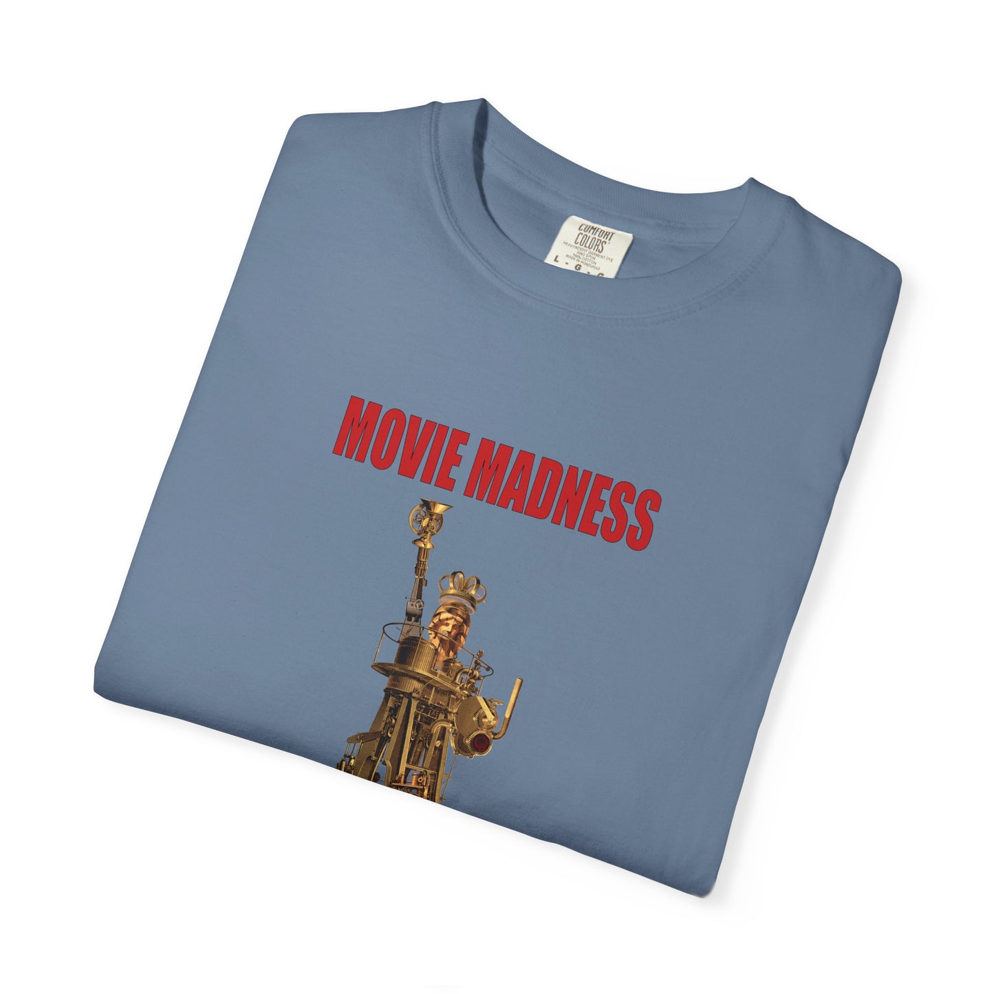 Movie Madness T-shirt - Statue of liberty made from machine parts by artist Marie Frederique