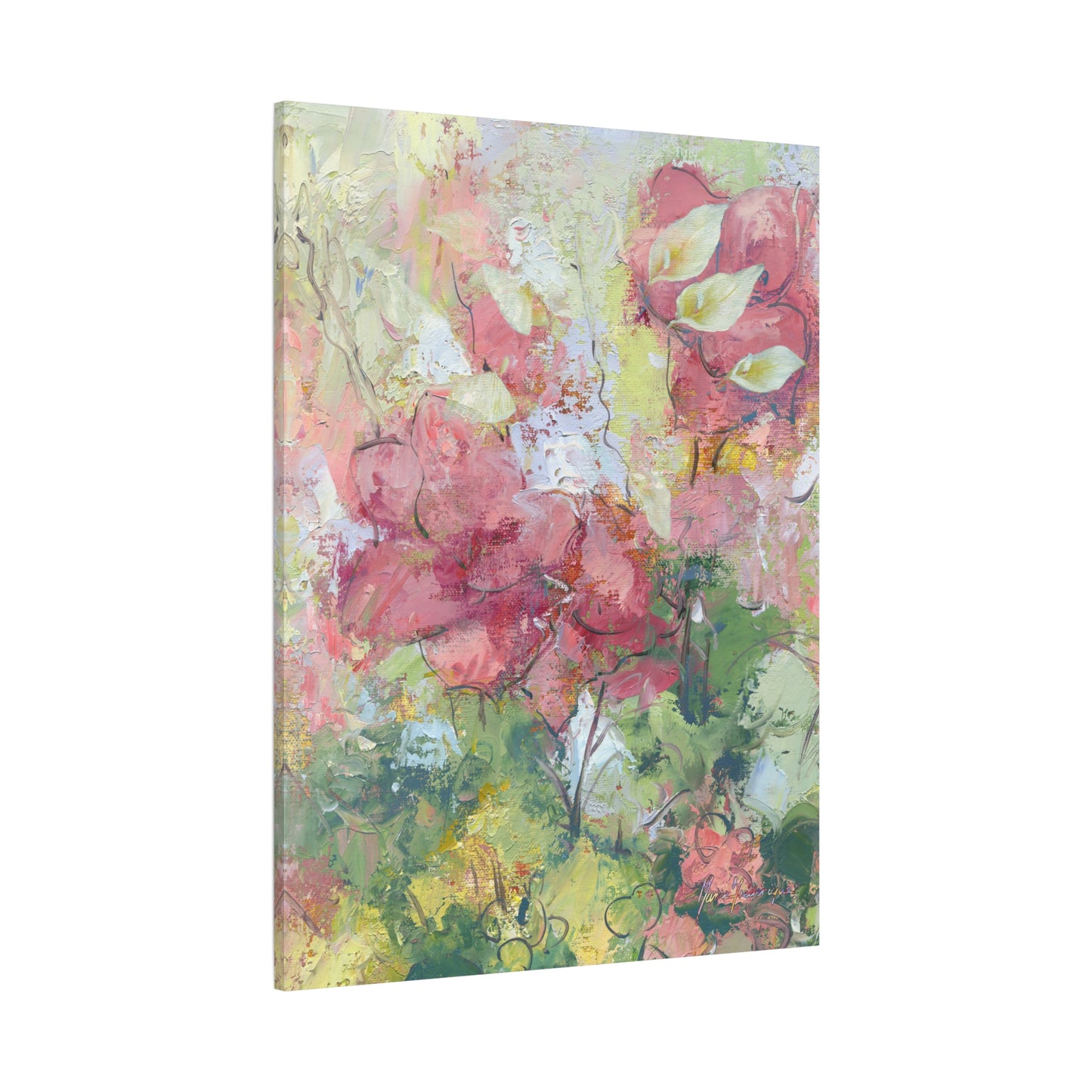 Abstract Floral Canvas Print by artist Marie Frederique
