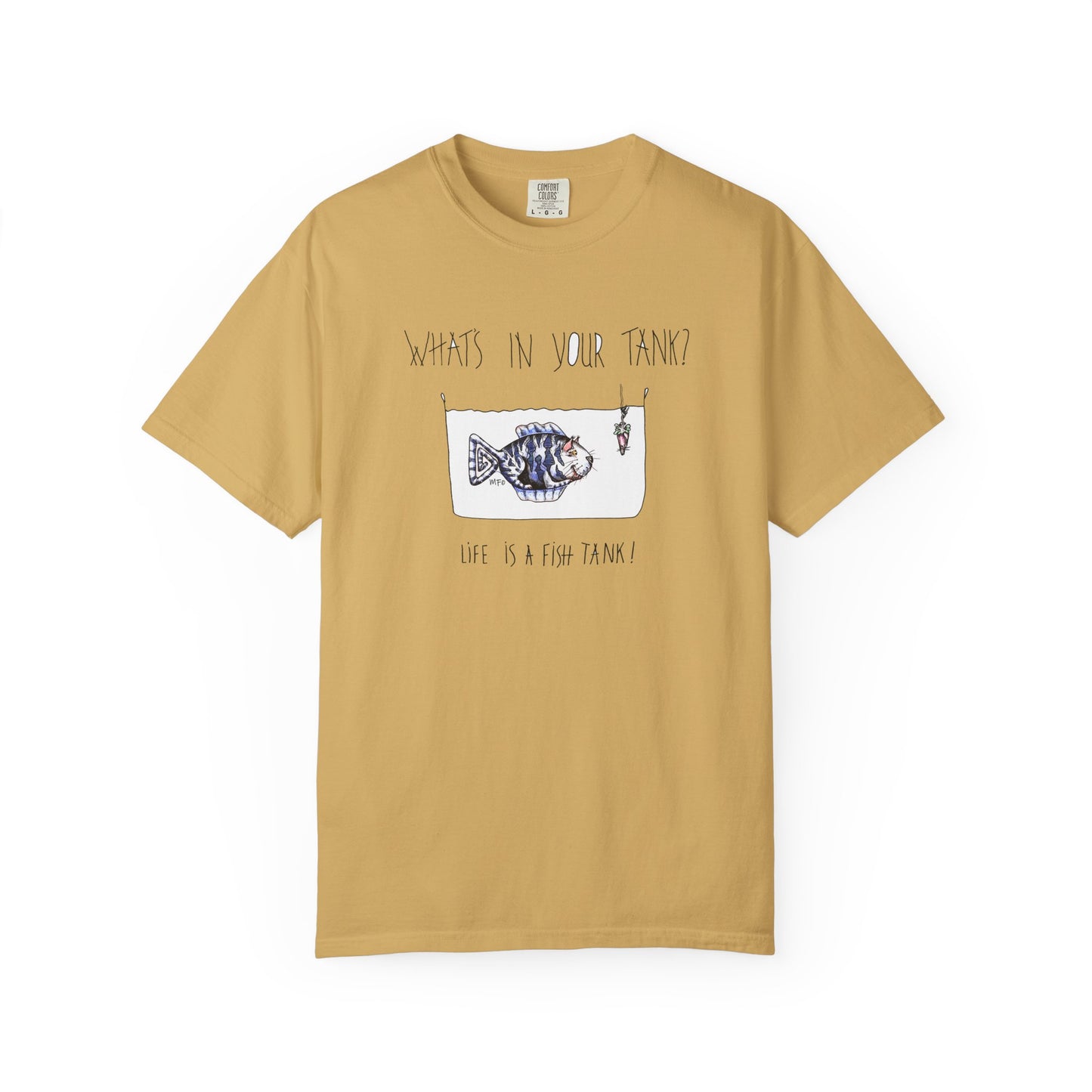 Fish Tank Collection, Cat Fish Aquarium T-Shirt by artist Marie Frederique