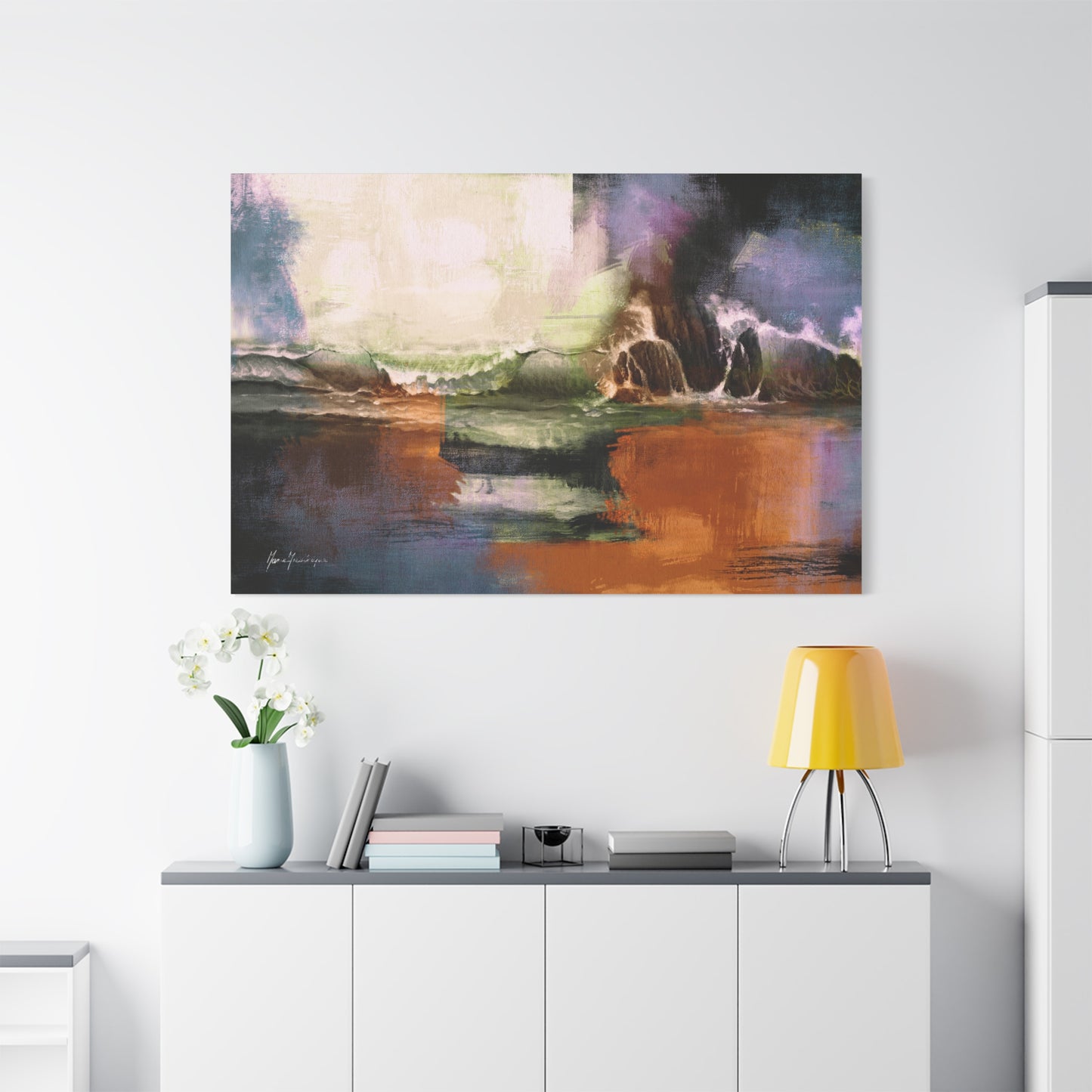 Abstract Ocean Wave Canvas Print by artist Marie Frederique