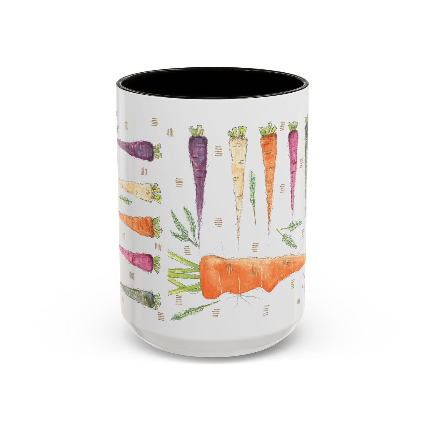 Rainbow Carrot - Colorful Mug by Artist Marie Frederique