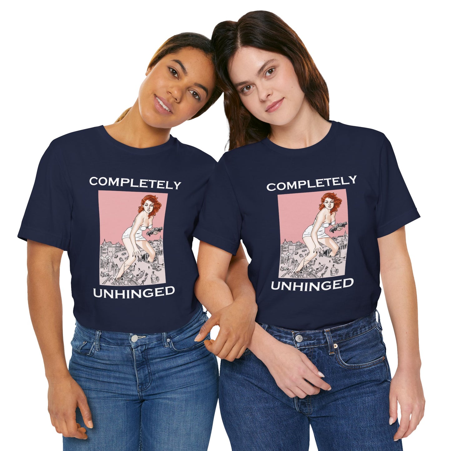 Completely Unhinged Retro Short Sleeve Tee by artist Marie Frederique
