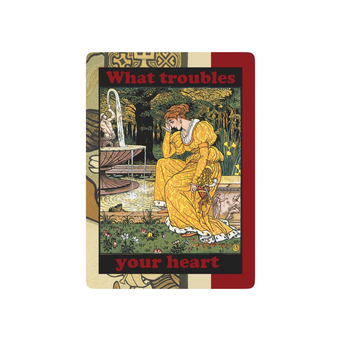 Graphic poster Bridge/Poker Playing Cards - Unique Design for Game Nights by artist Marie Frederique