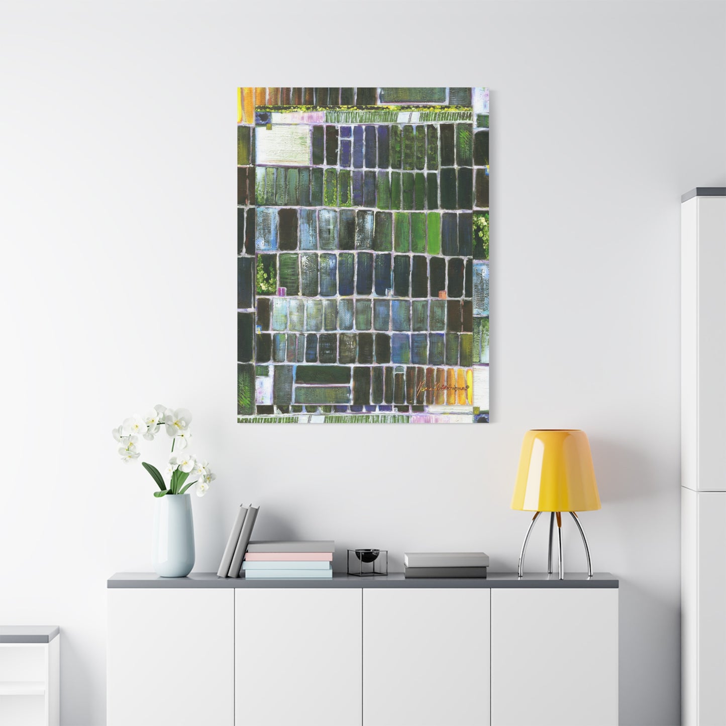 Aerial Landscape, Vibrant Matte Canvas by artist Marie Frederique