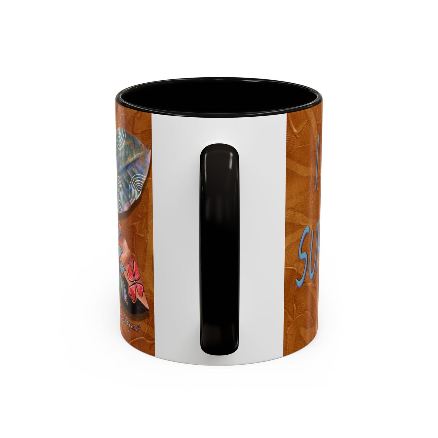 I AM Surfing, Colorful Mug by Artist Marie Frederique